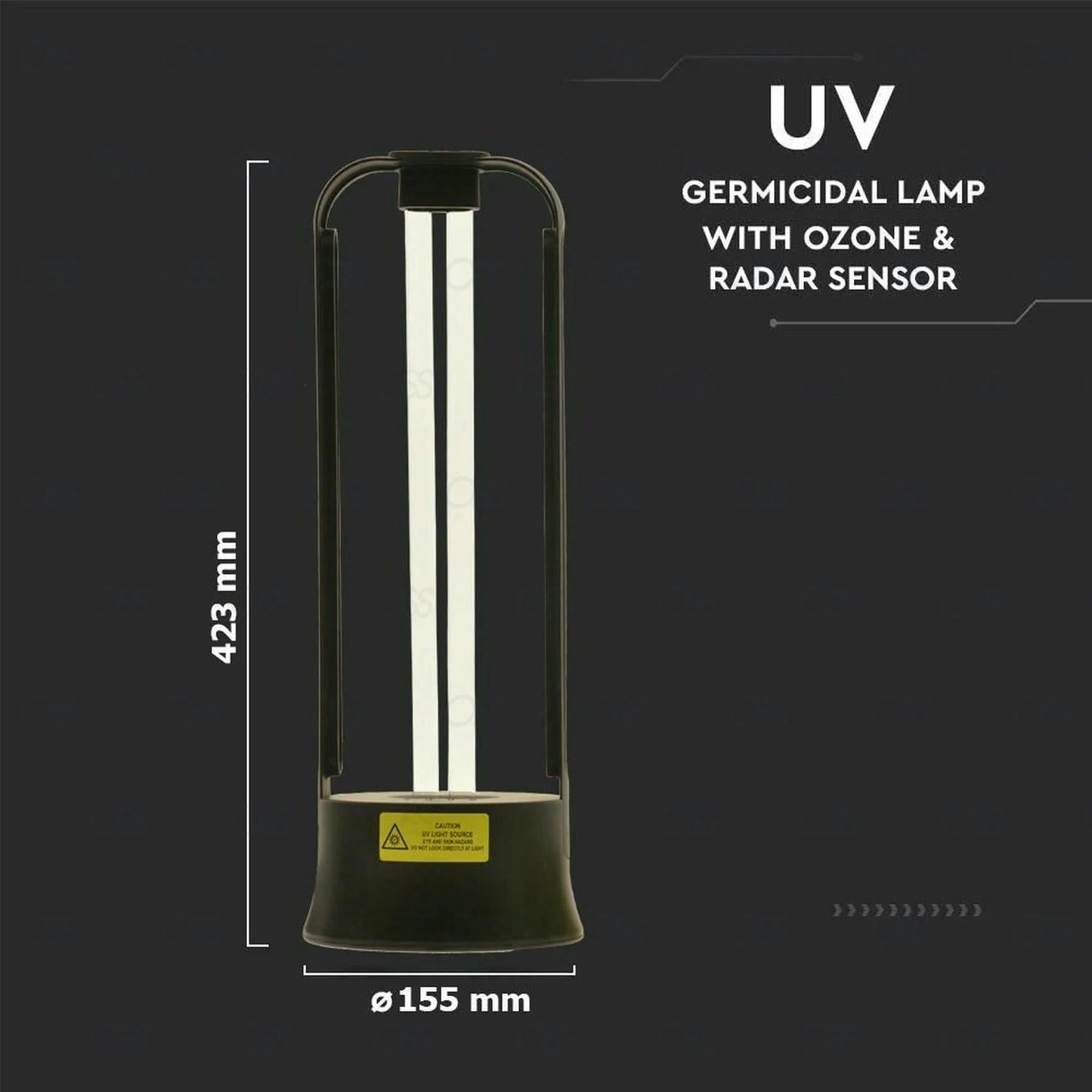 36W UV Germicidal Lamp Remote Control UV Sterilization Lights Disinfection Lamp