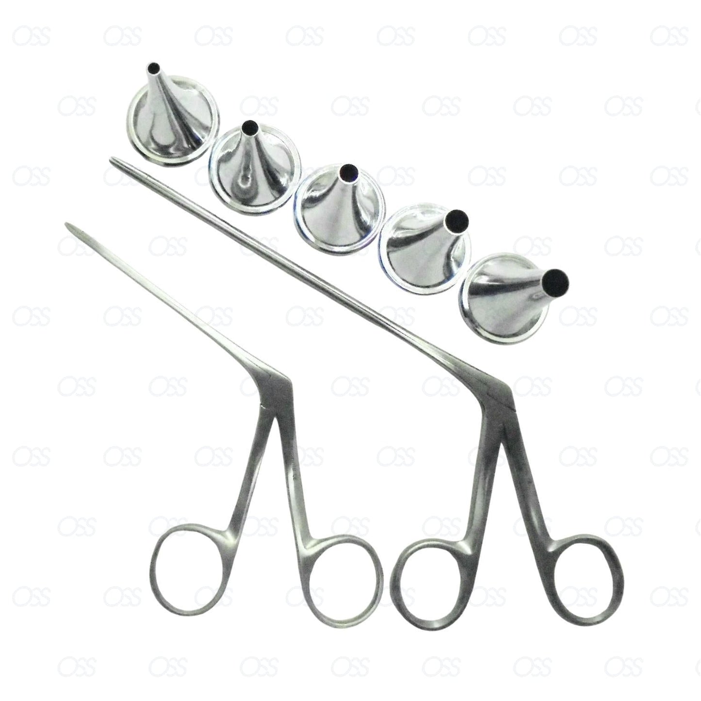 5pc Set HARTMANN Ear Speculum 2 x Micro Alligator ENT Surgical Nasal Instruments