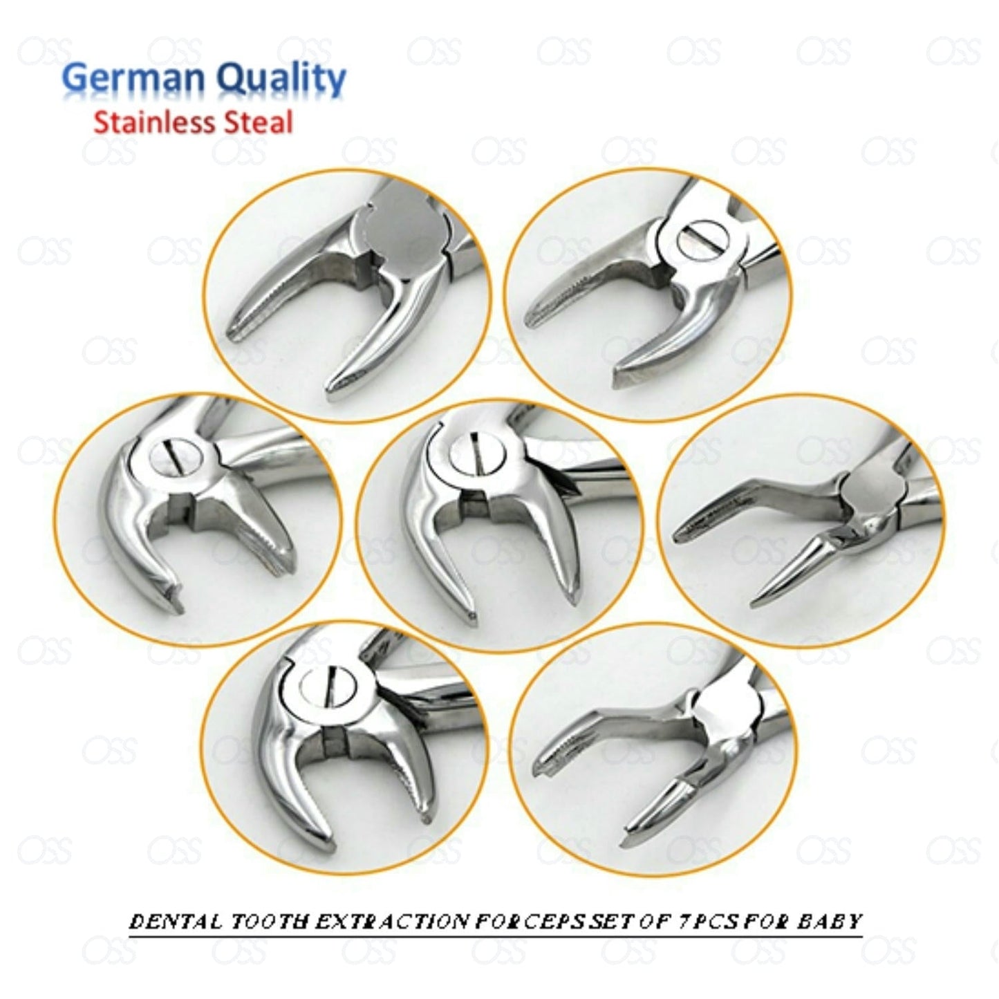7 Pcs Children Dental Tooth Extraction Forceps Set SurGery Tools Equipment