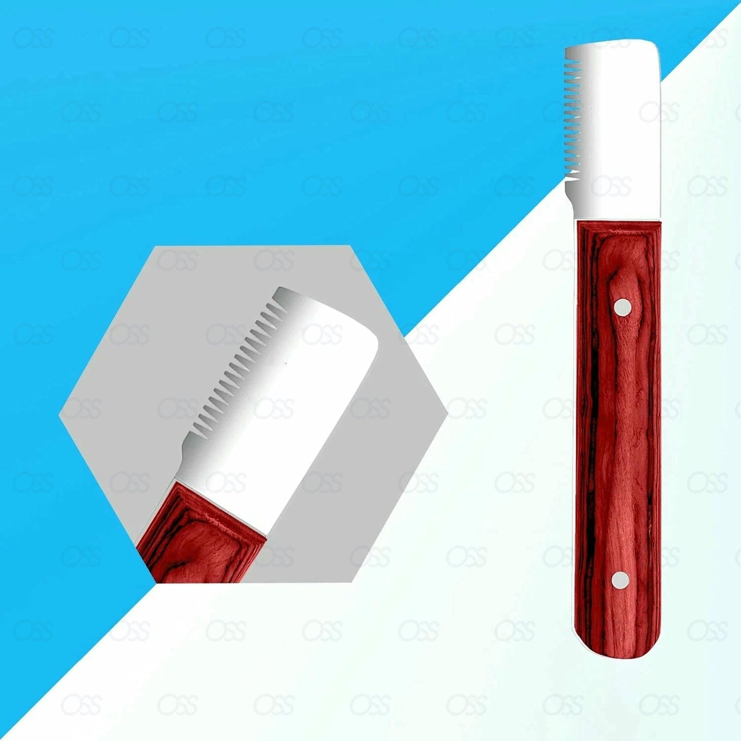 Animal Pet Stripping Knife Hair Trimming Grooming Comb 6 in 1 Cat Dog Puppy Horse