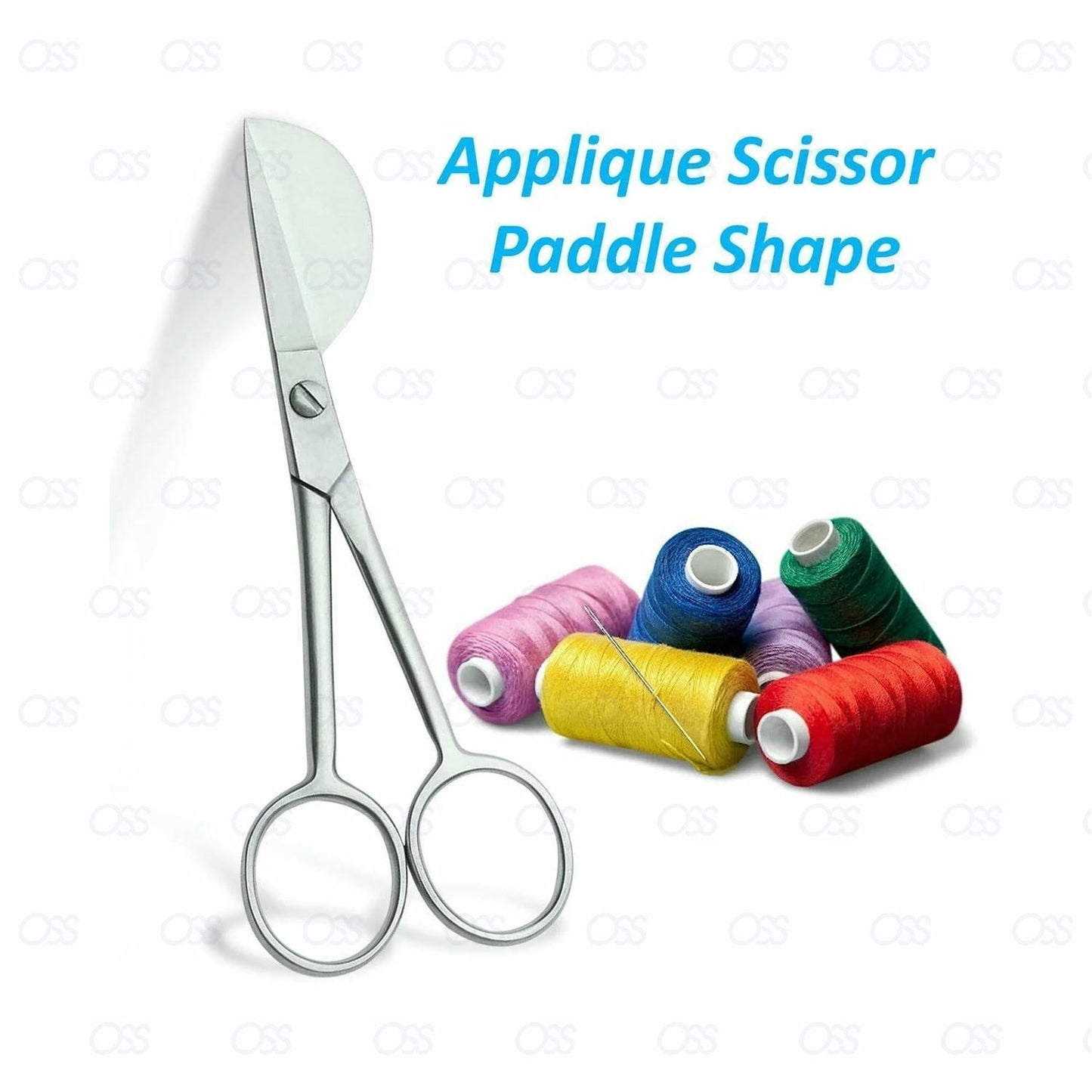 Applique Duckbill Scissors 5 inch Needlework Paddle Shaped Offset Handle Bent