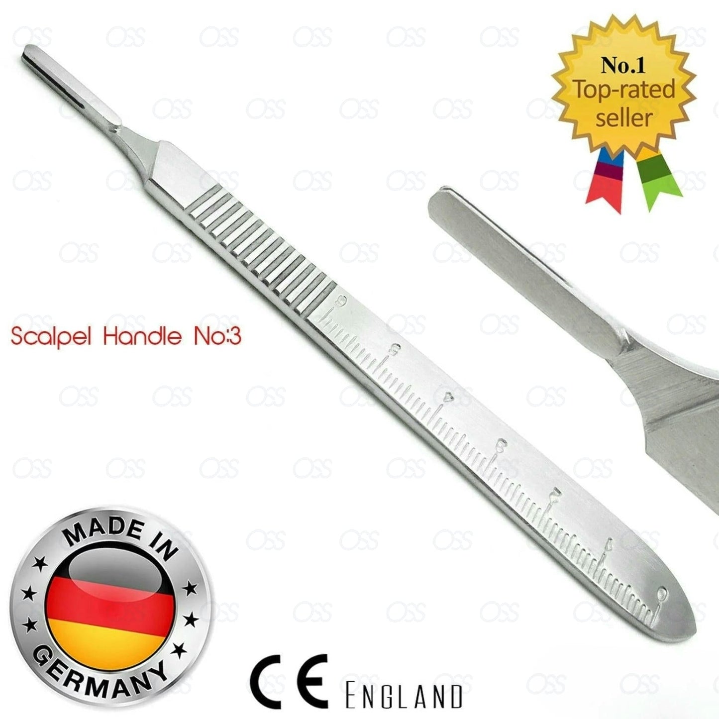Authentic Scalpel HANDLE For SURGICAL BLADES 10-15 Stainless Steel ce NEW