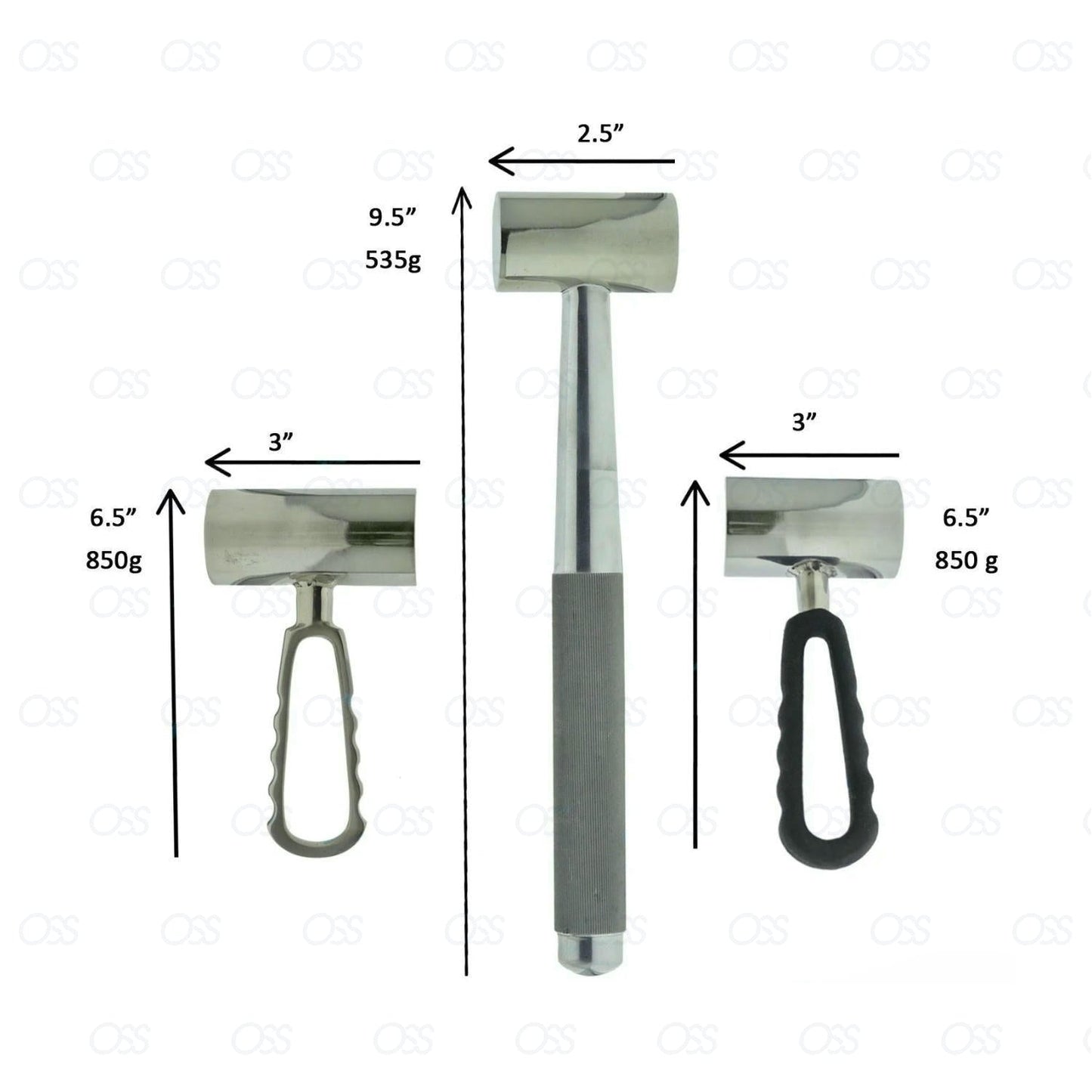 Bone Mallet Hammer Handle Steel Orthopedic Surgical Instruments Ce Mark