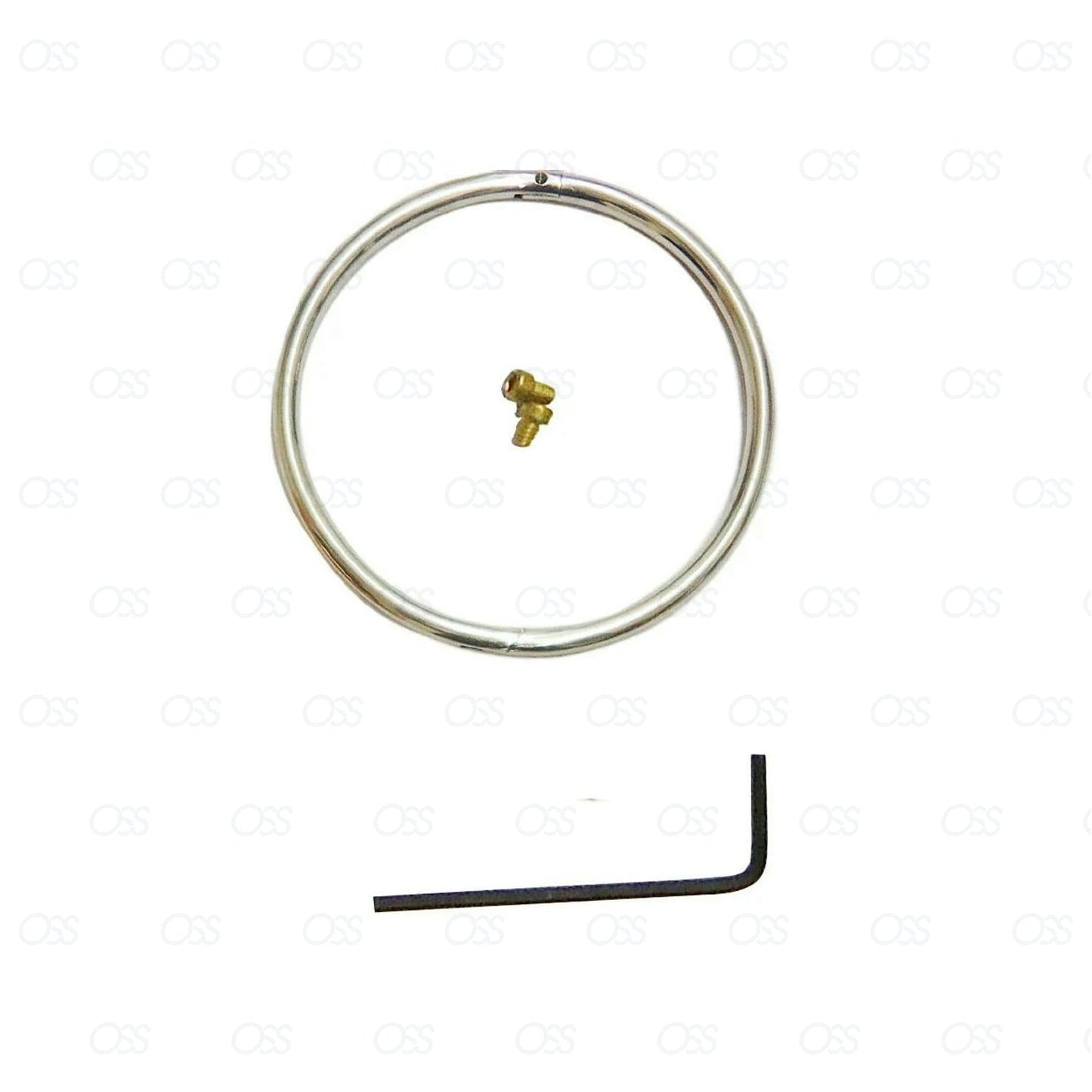 Bull Cow Nose Ring Steel Brass Copper Farm Animal Livestock Free Key & Screw