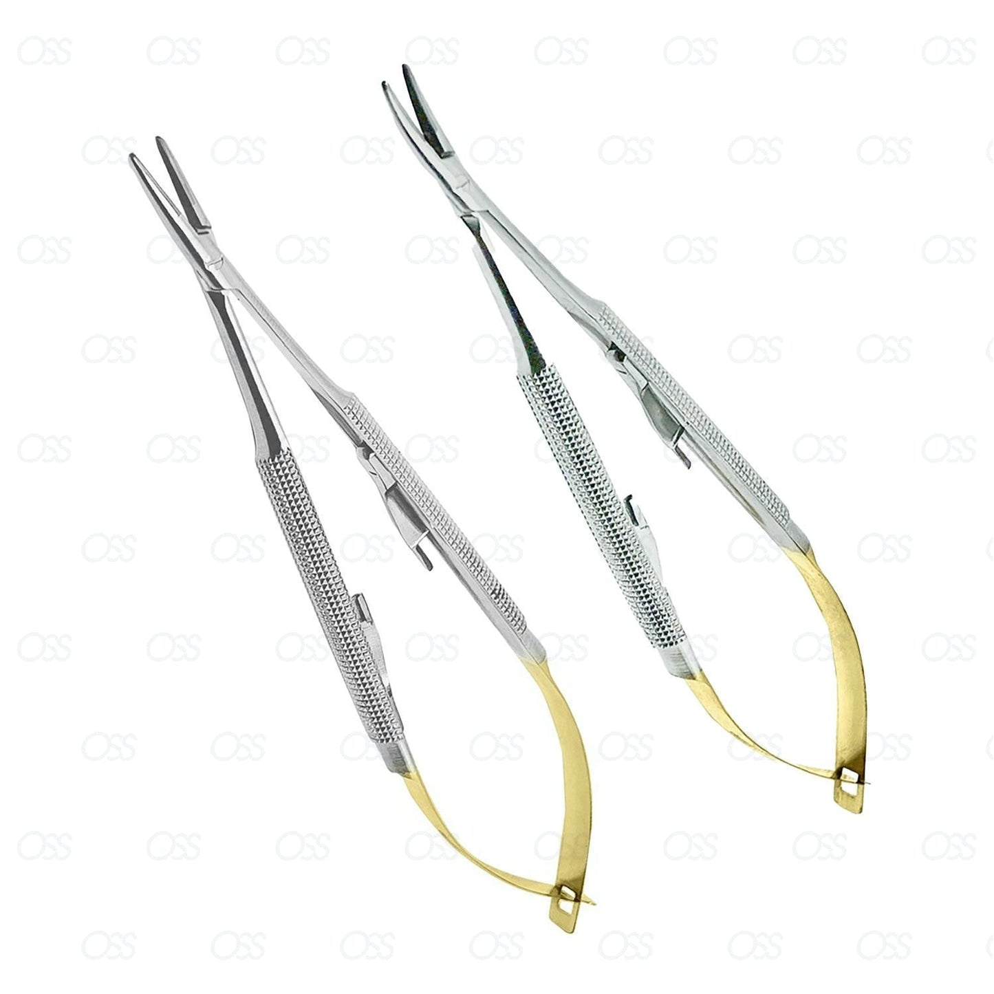 Castroviejo Needle Holder TC Tip 14 cm Straight Curved Surgical CE Approved