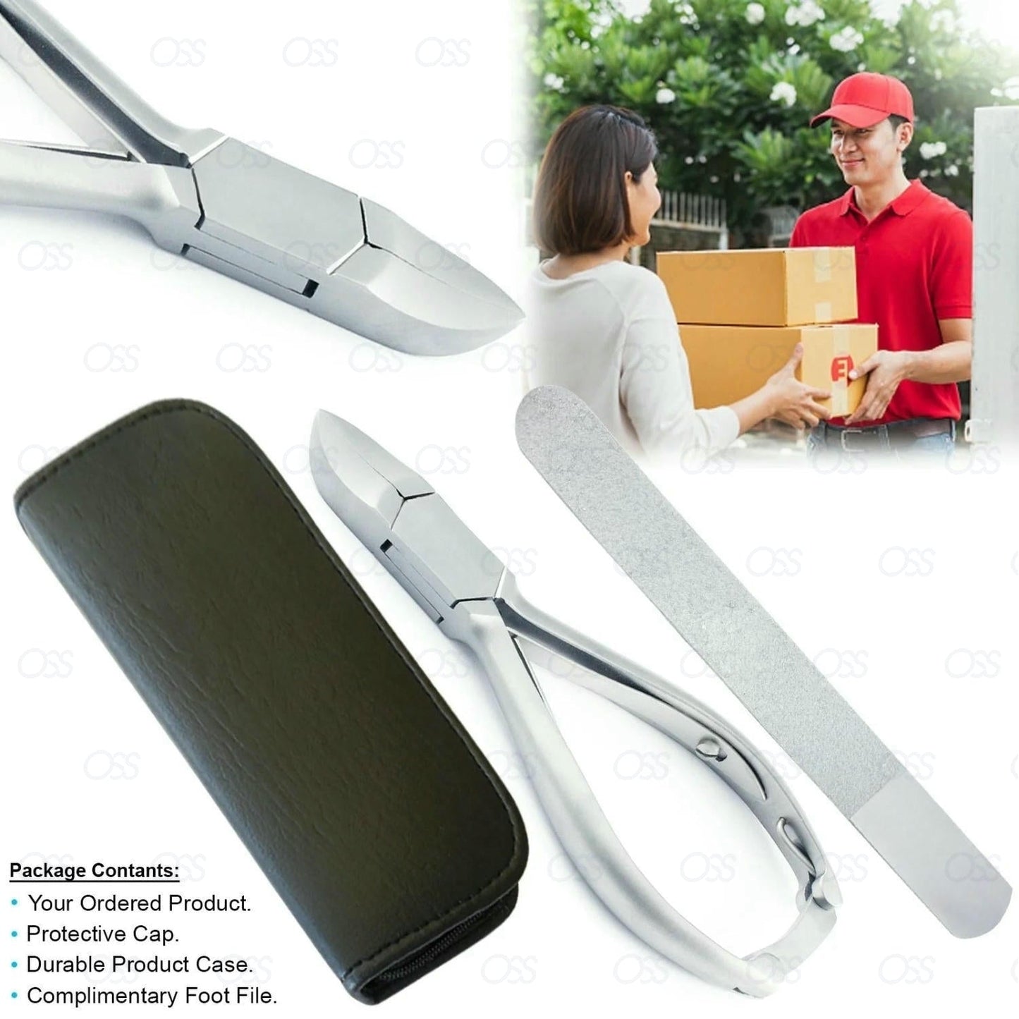 Chiropody Toe Nail Clippers 5.5 for Extra Thick Nails Podiatry Heavy Duty Cutters Kit Set