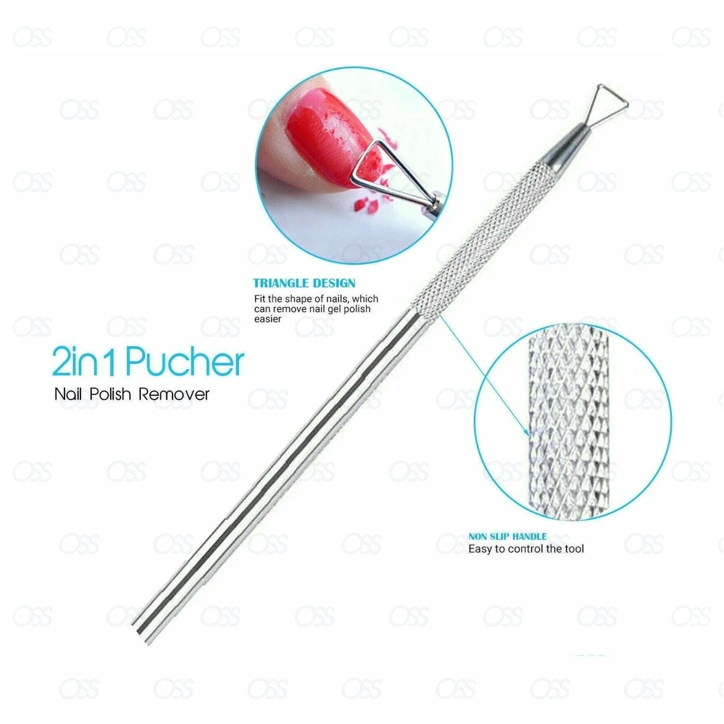 Cuticle Pusher Trimmer Cutter Remover UV Gel Polish Remover