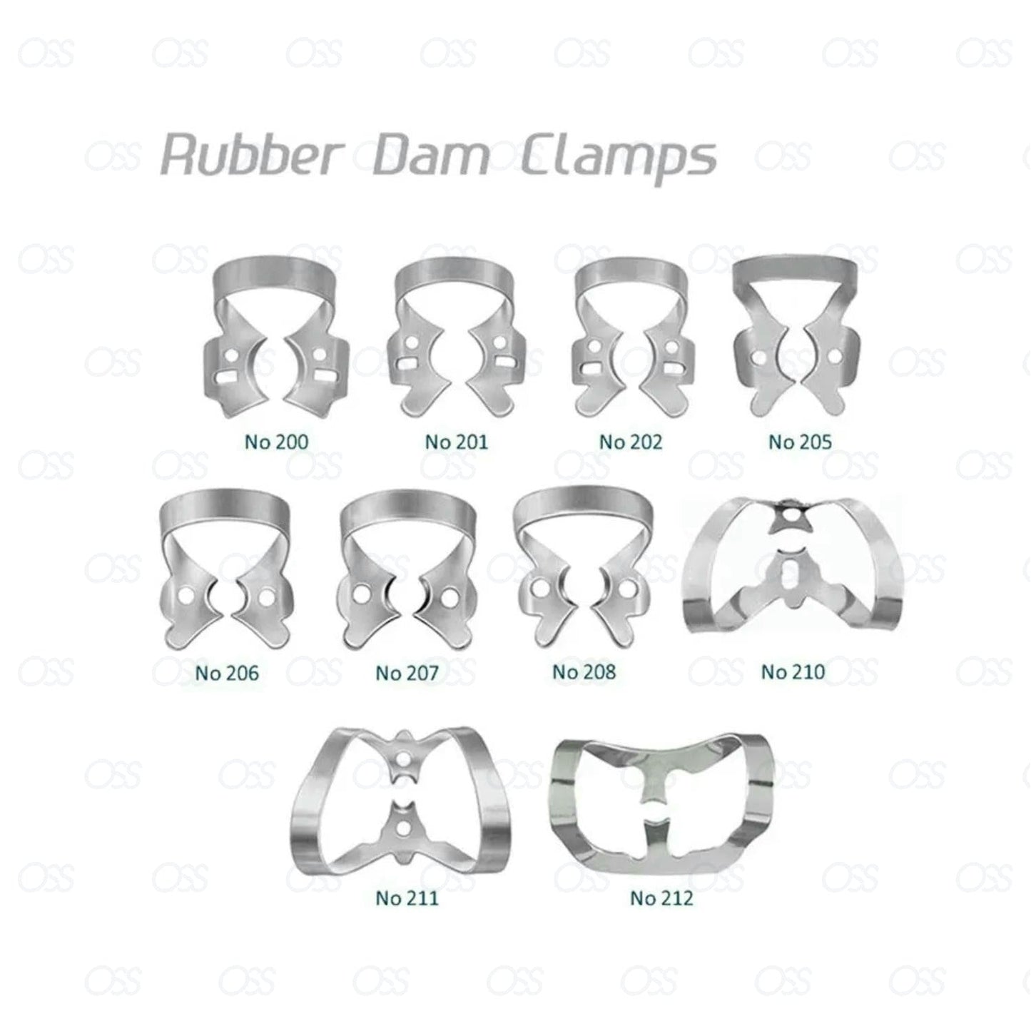 DENTAL RESTORATIVE RUBBER DAM CLAMPS GERMAN STEEL CE