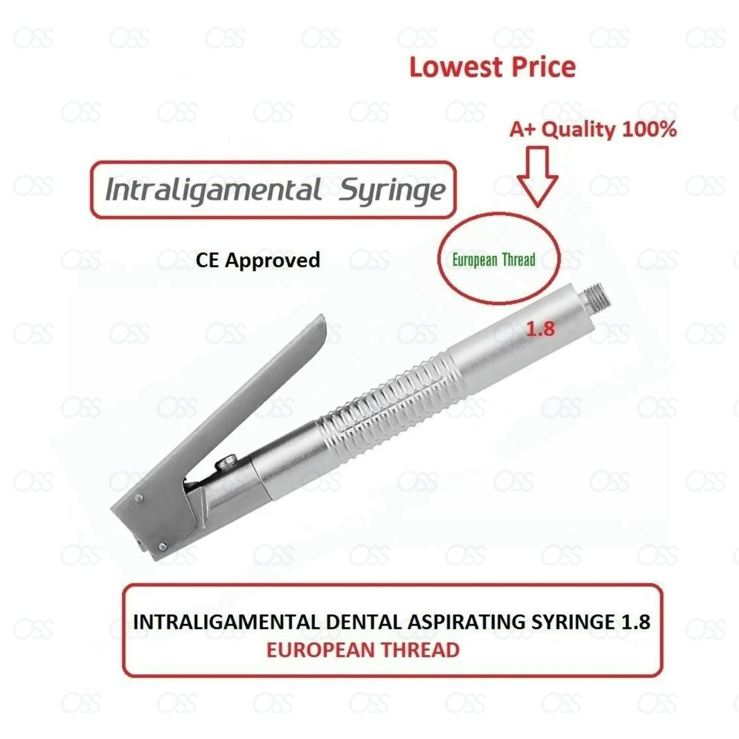 Dental Intraligamental Tralig Anesthesia Syringe Gun 1.8ML Implant Ce Mark