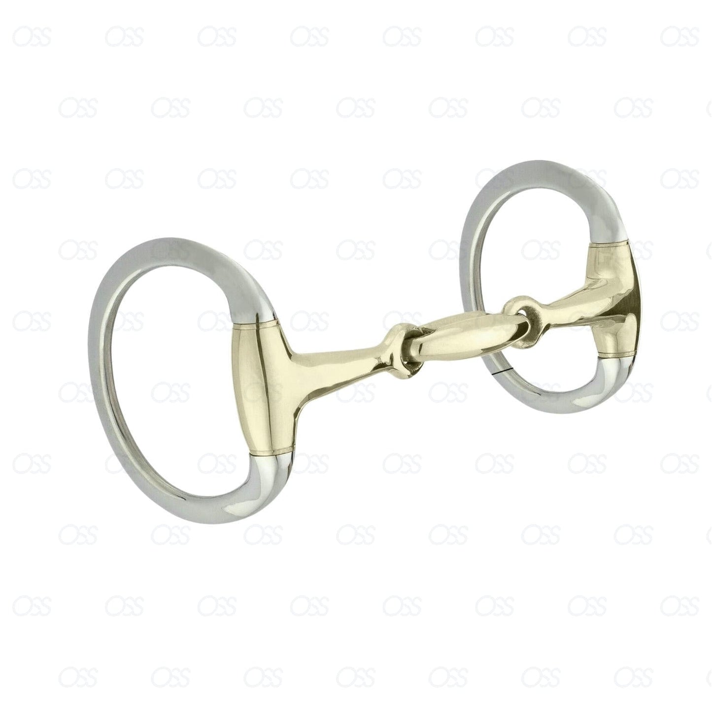 EGGBUTT GERMAN SILVER LOZENGE SNAFFLE MOUTHPIECE 16mm All size(HORSE BIT)