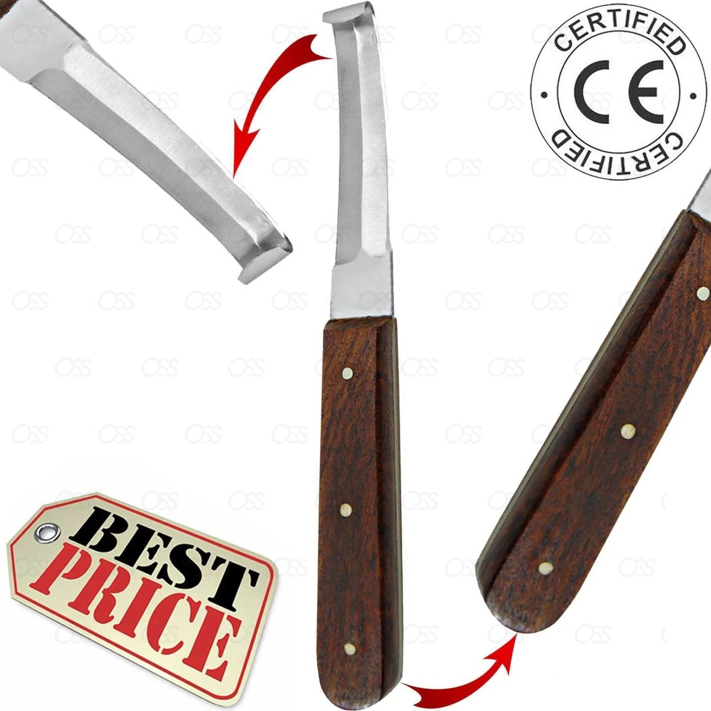 England Hoof Knife Right left Double Sided Narrow Blades Farriers Tools CE