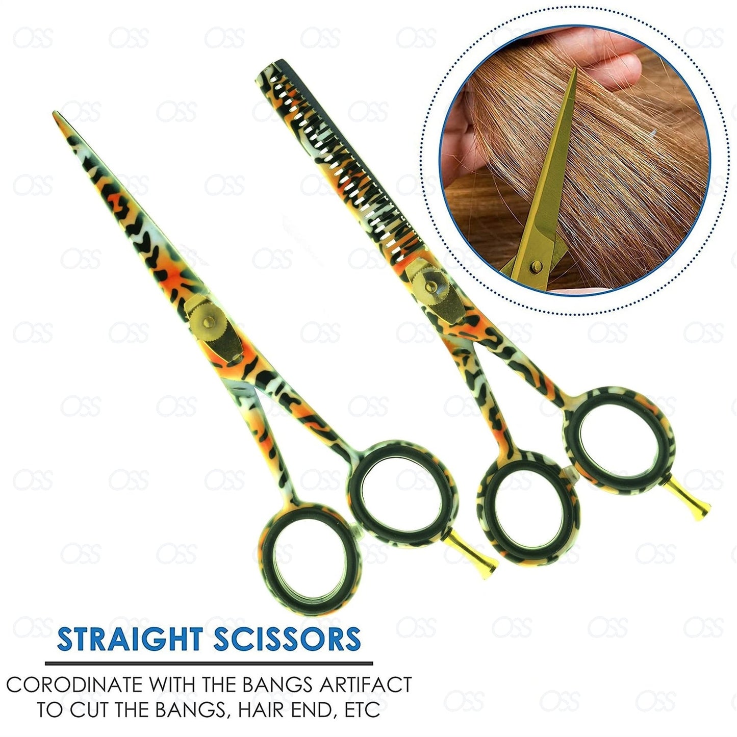 Hairdressing Cutting Scissors Barber and Thinning Salon Shears Set Case 5.5 inch