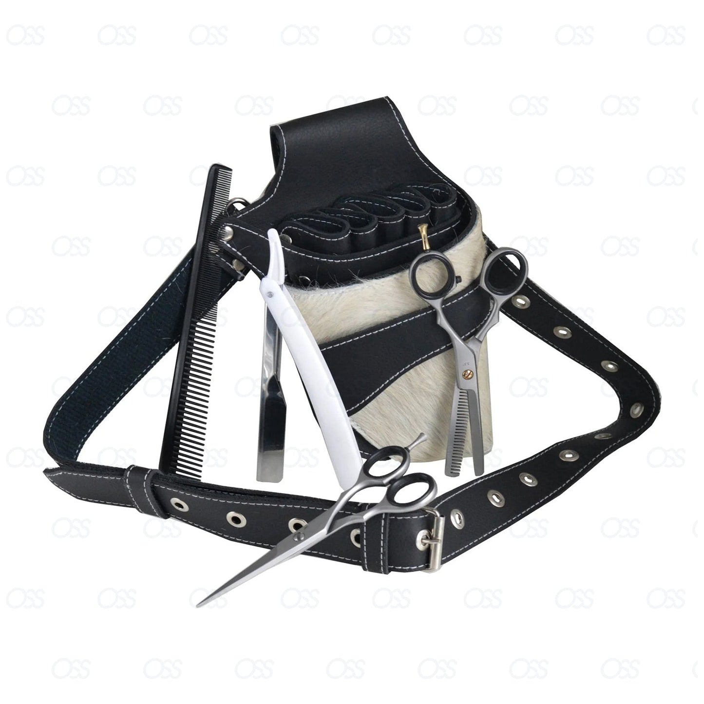 Hairdressing Scissors Barber Scissors Hair Scissors Salon Spa Cutting Thinning Shears 5.5' Holster Pouch Set