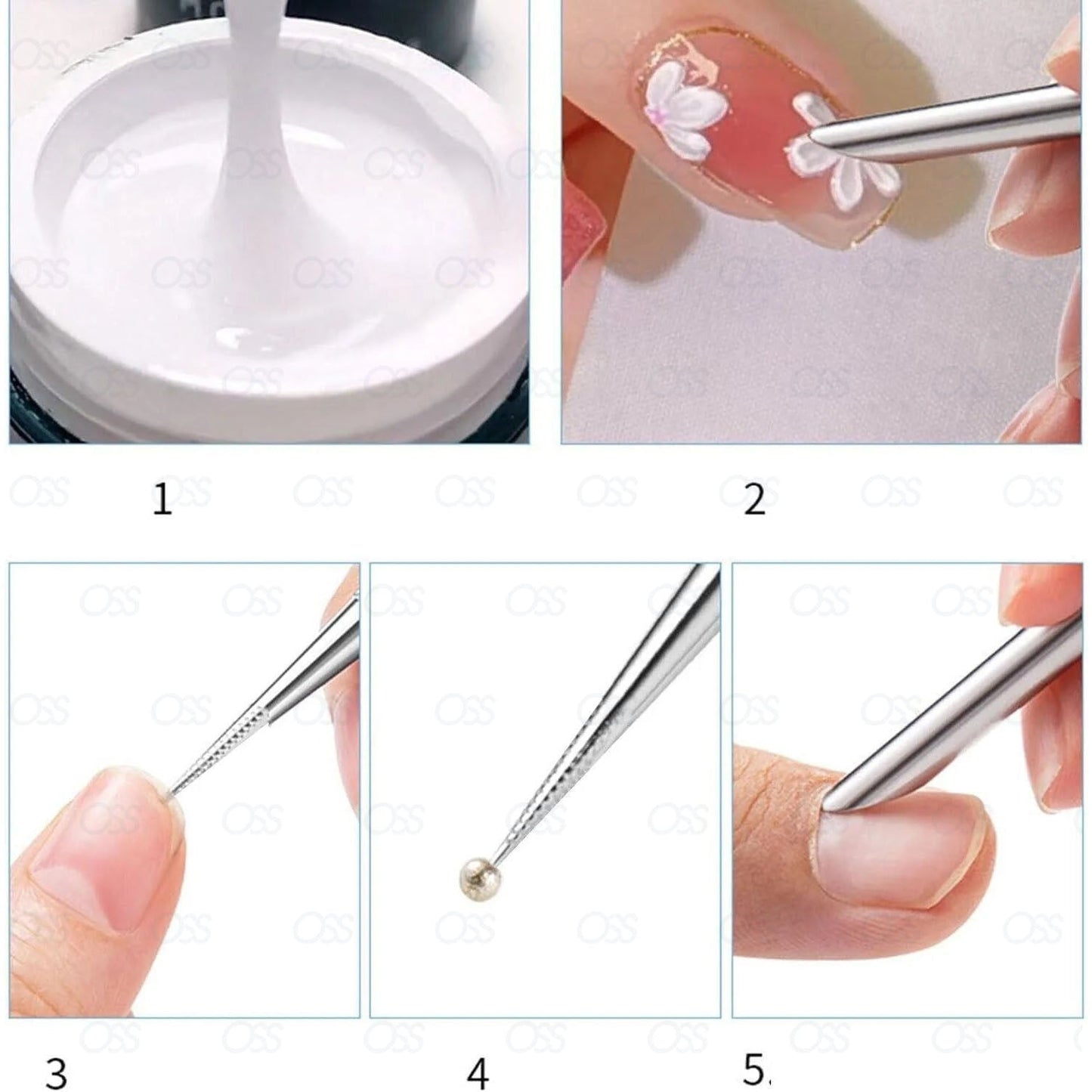 Nail Art Dotting Tool NEEDLE & DOTTER Double Ended Manicure NAIL Paint Designing