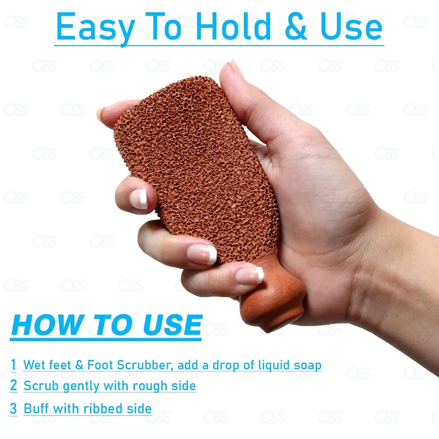 Natural Clay Terracotta Foot Scrubber Rasp Dead Skin Callus Remover Stone Care