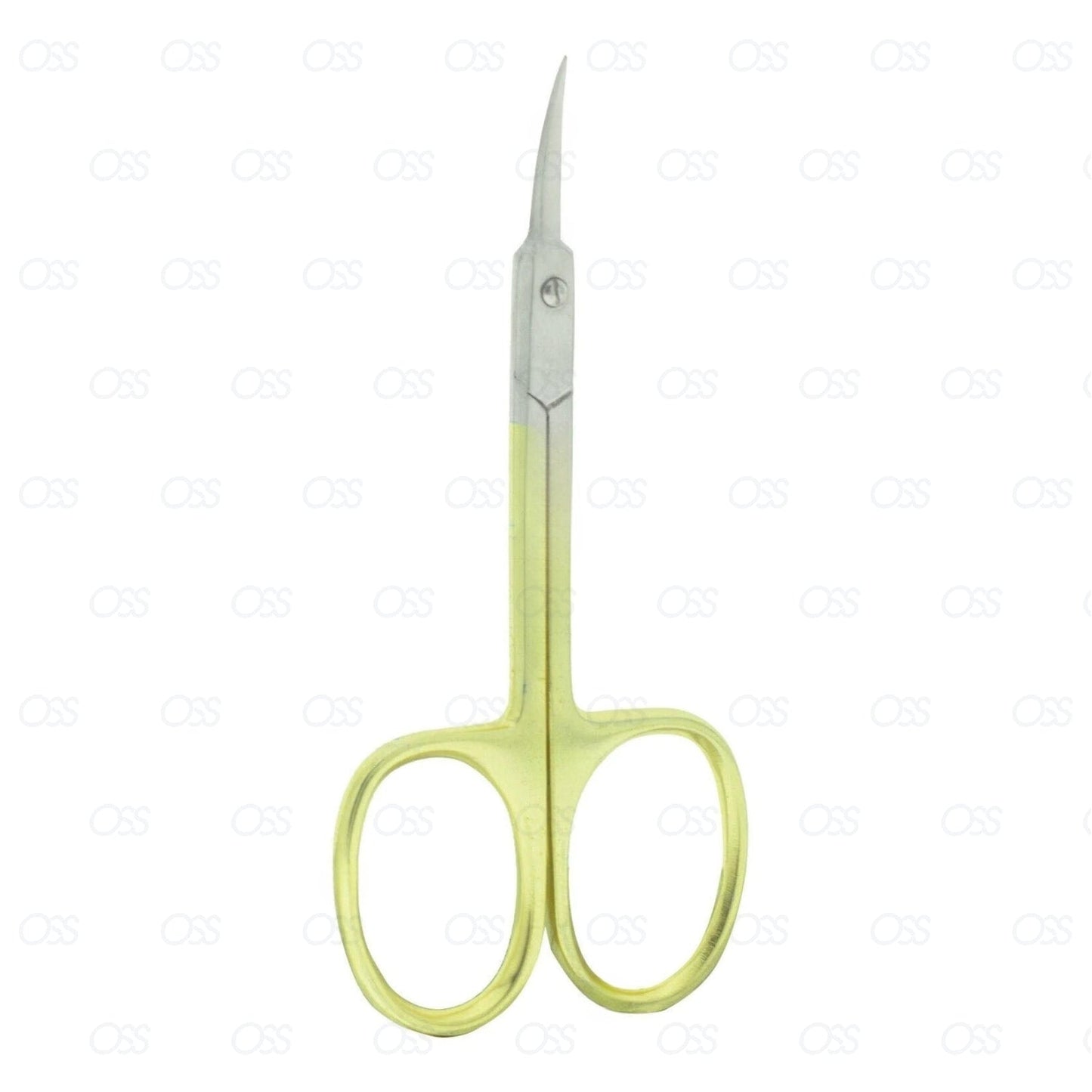 SUPER SHARP CURVED EDGE CUTICLE NAIL SCISSORS ARROW POINT GOLD MANICURE NEW