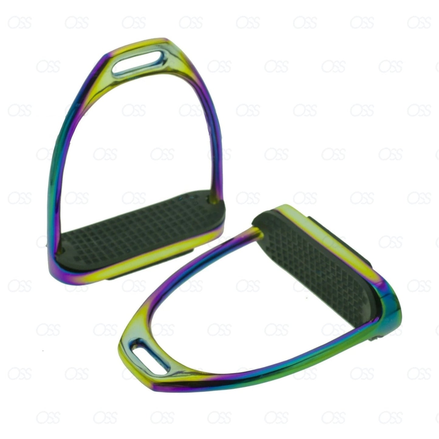 Safety Stirrups Horse Riding Bendy Irons Equestrian Saddles Tack Rainbow