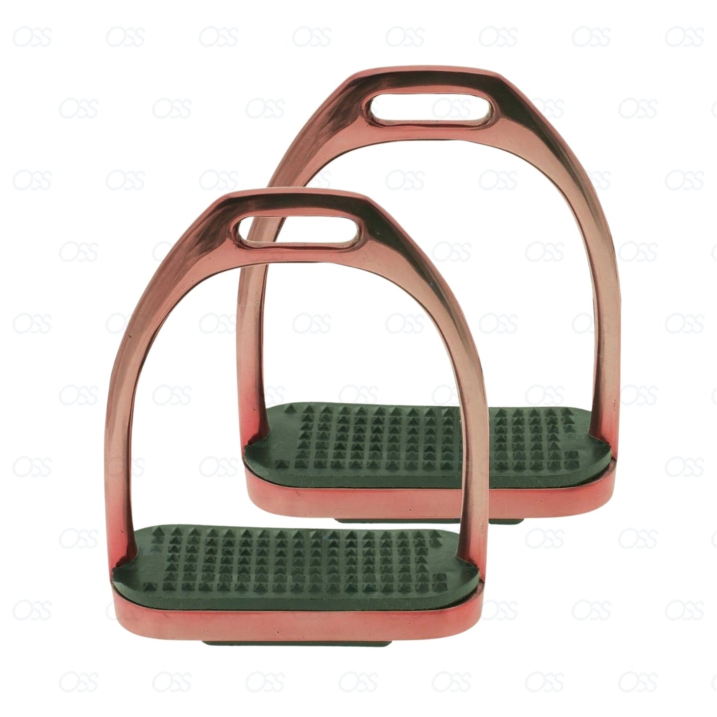 Safety Stirrups Horse Riding Bendy Irons Equestrian Saddles Tack Rose Gold