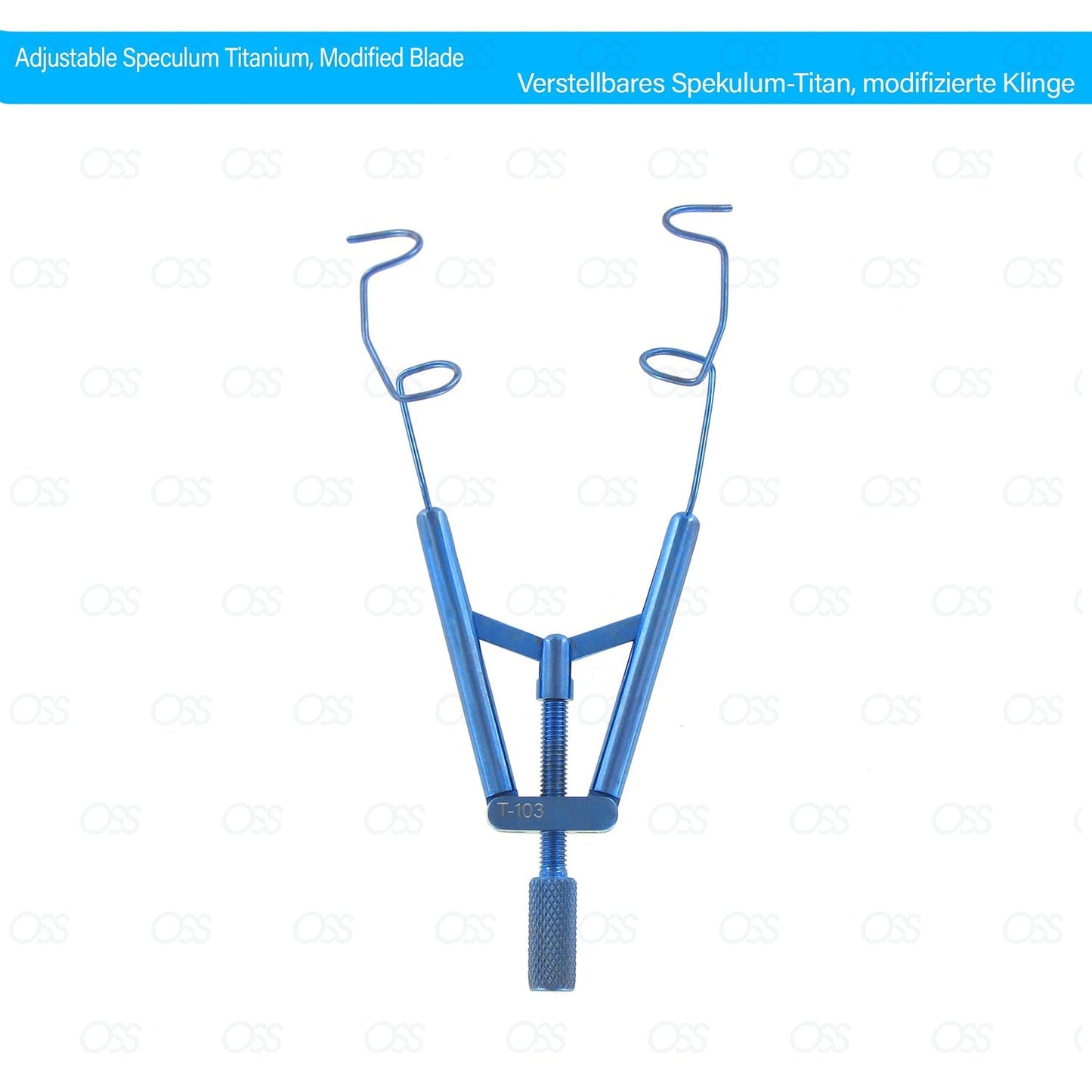 Scientific German Stainless Steel Liberman Eye Adjustable Speculum Modified Blade , Titanium