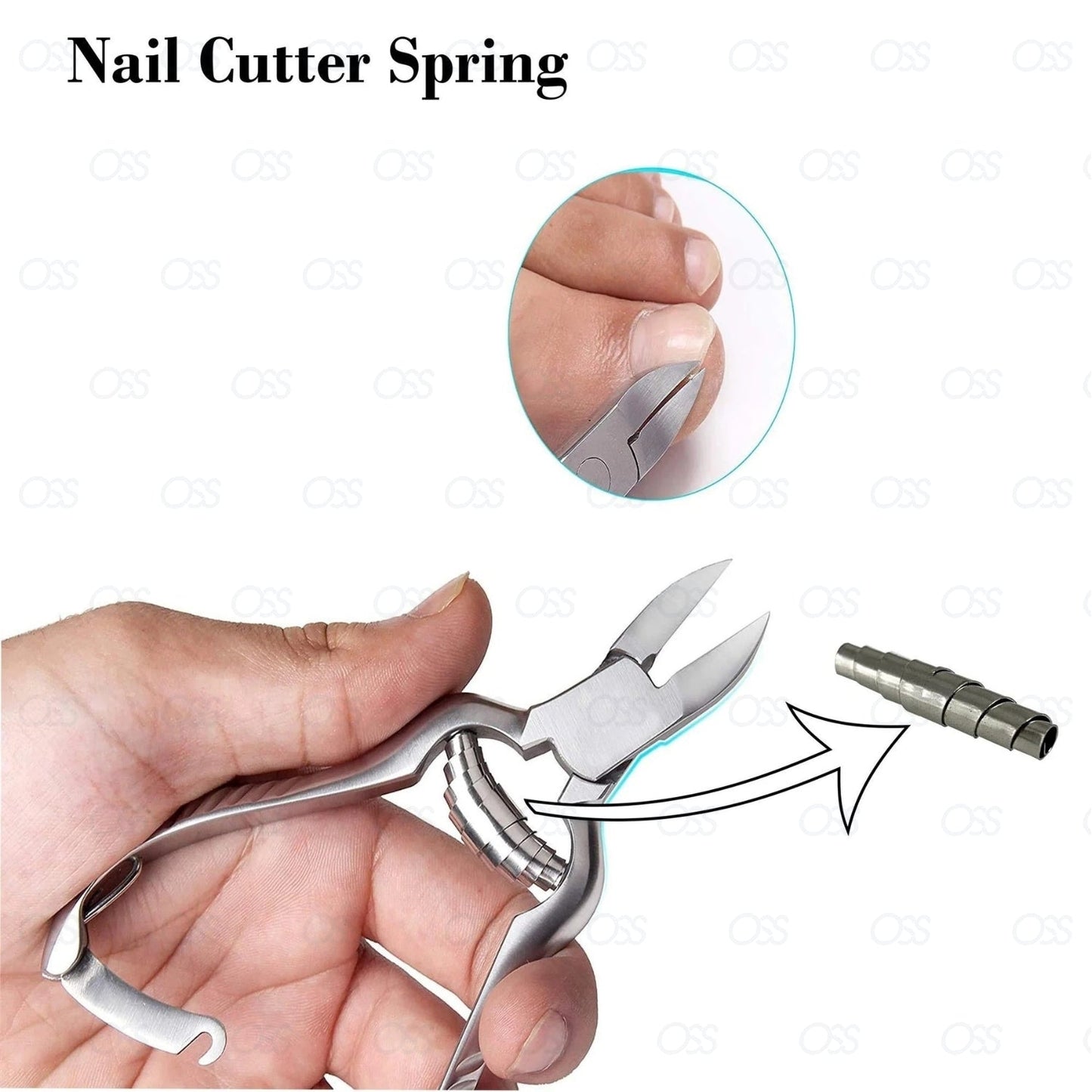 Spring For Toe Nail Clippers Cutters Nippers Chiropody Heavy Duty Thick Fungus Ingrown Nail