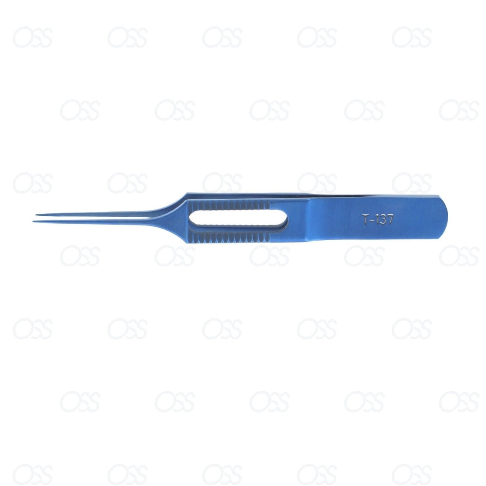T-137 Straight Notched Forceps, Titanium