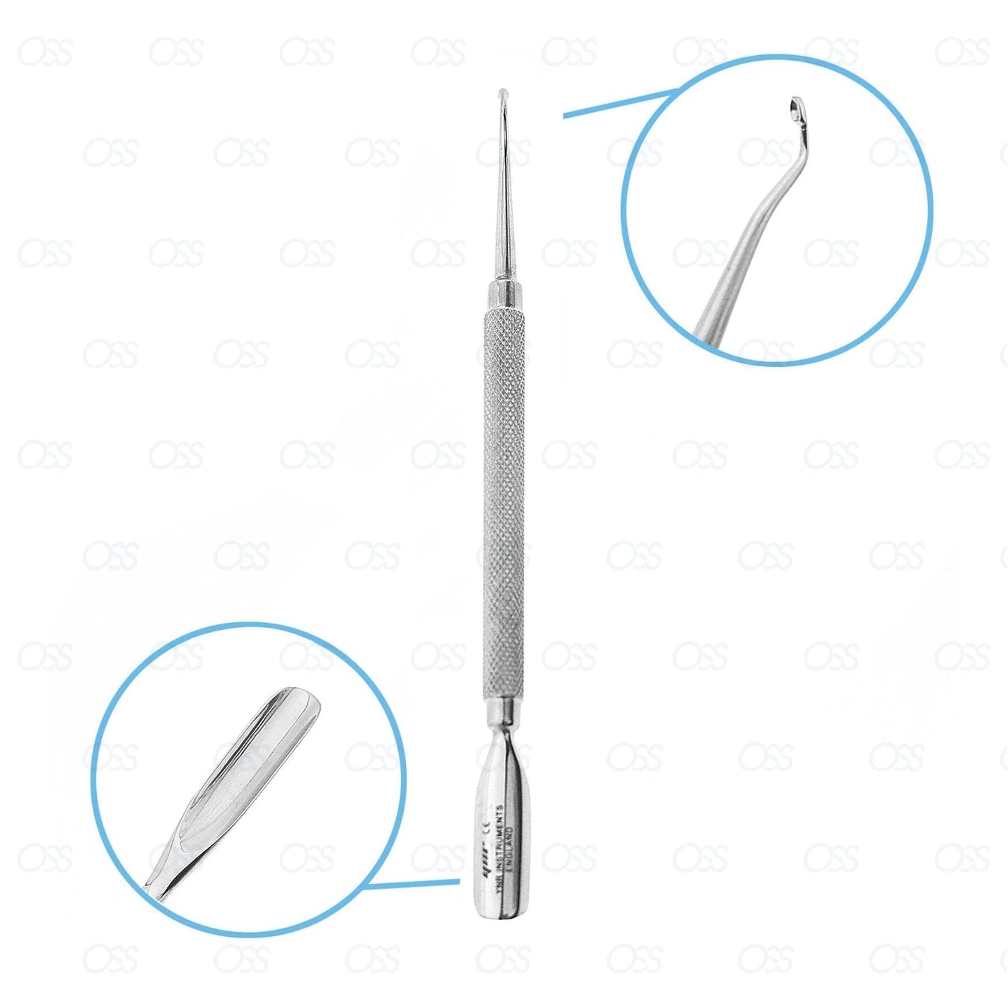 THE EDGE NAIL CURETTE COMBO TOOL SPOON CUTICLE PUSHER BALL SCOOP