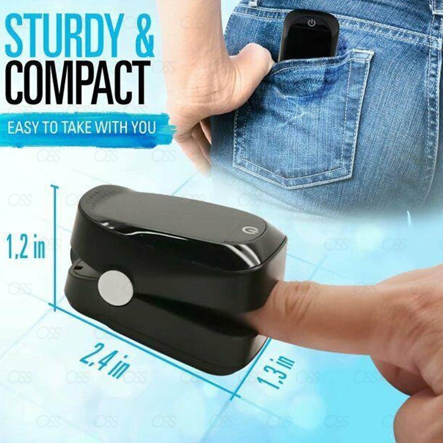 UK Fingertip Pulse Oximeter Blood Oxygen Saturation SpO2 Finger PR Monitor UN