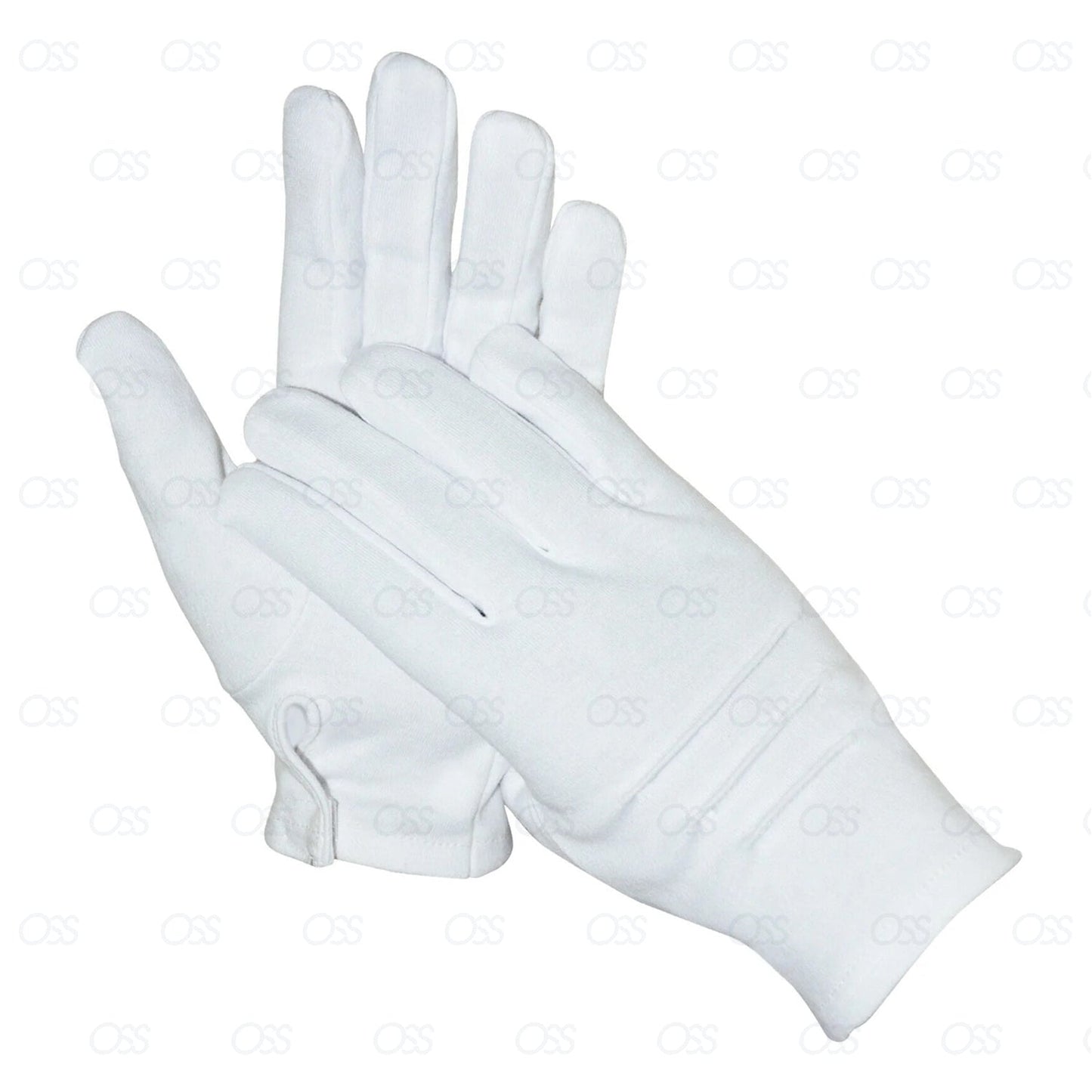 White Cotton Gloves Soft stretchable lightweight work Jewellery Moisturising