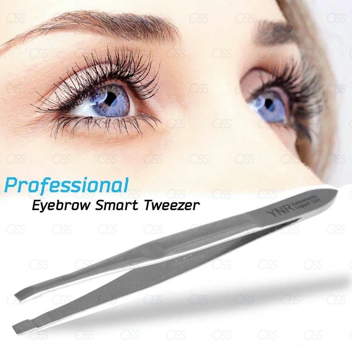 Eyebrow Tweezers Slant Professional Beauty Eyebrow Hair Pluckers Stainless Steel