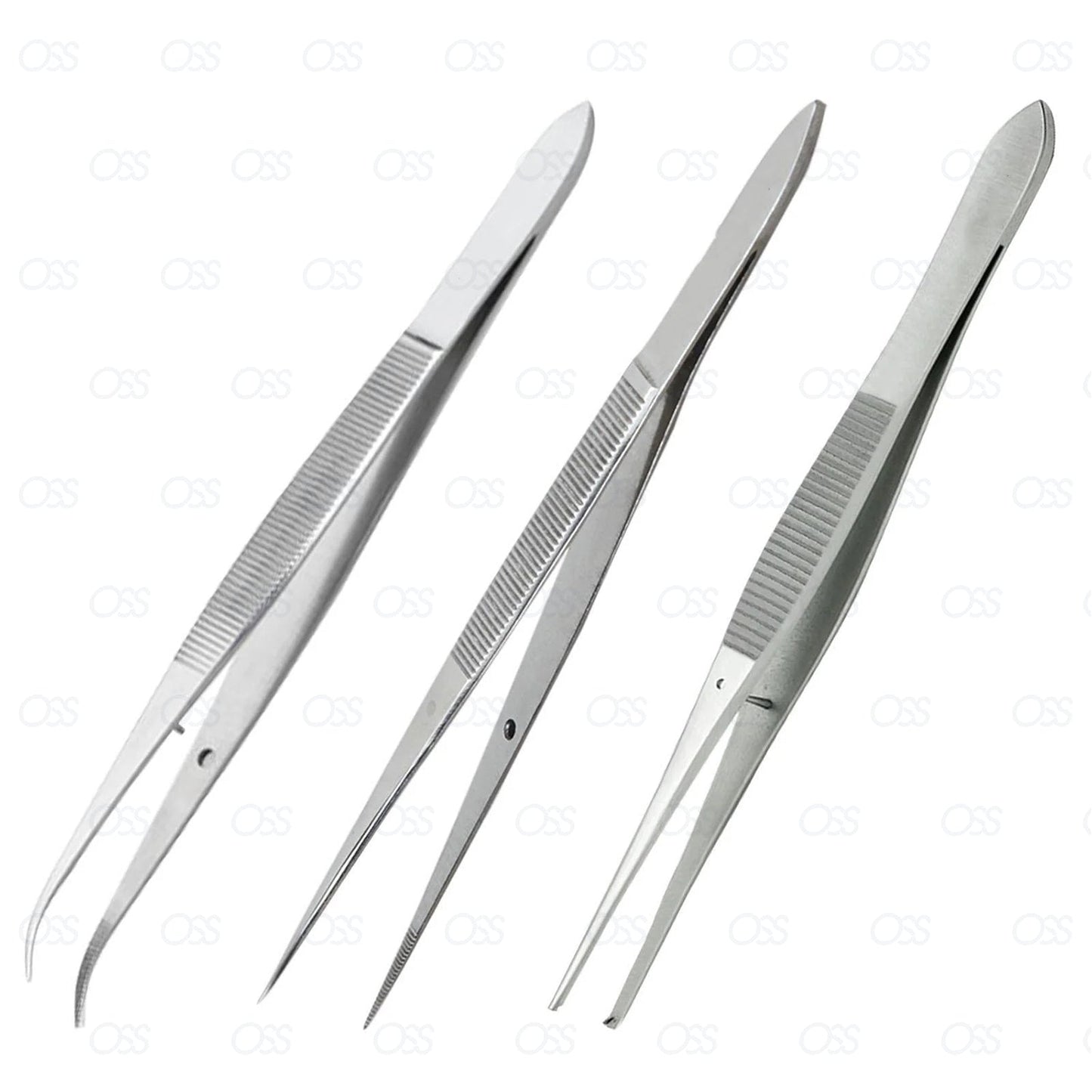 IRIS SERRATED TOOTHED CURVE SURGERY DISSECTING DRESSING FORCEPS TWEEZERS 10 cm