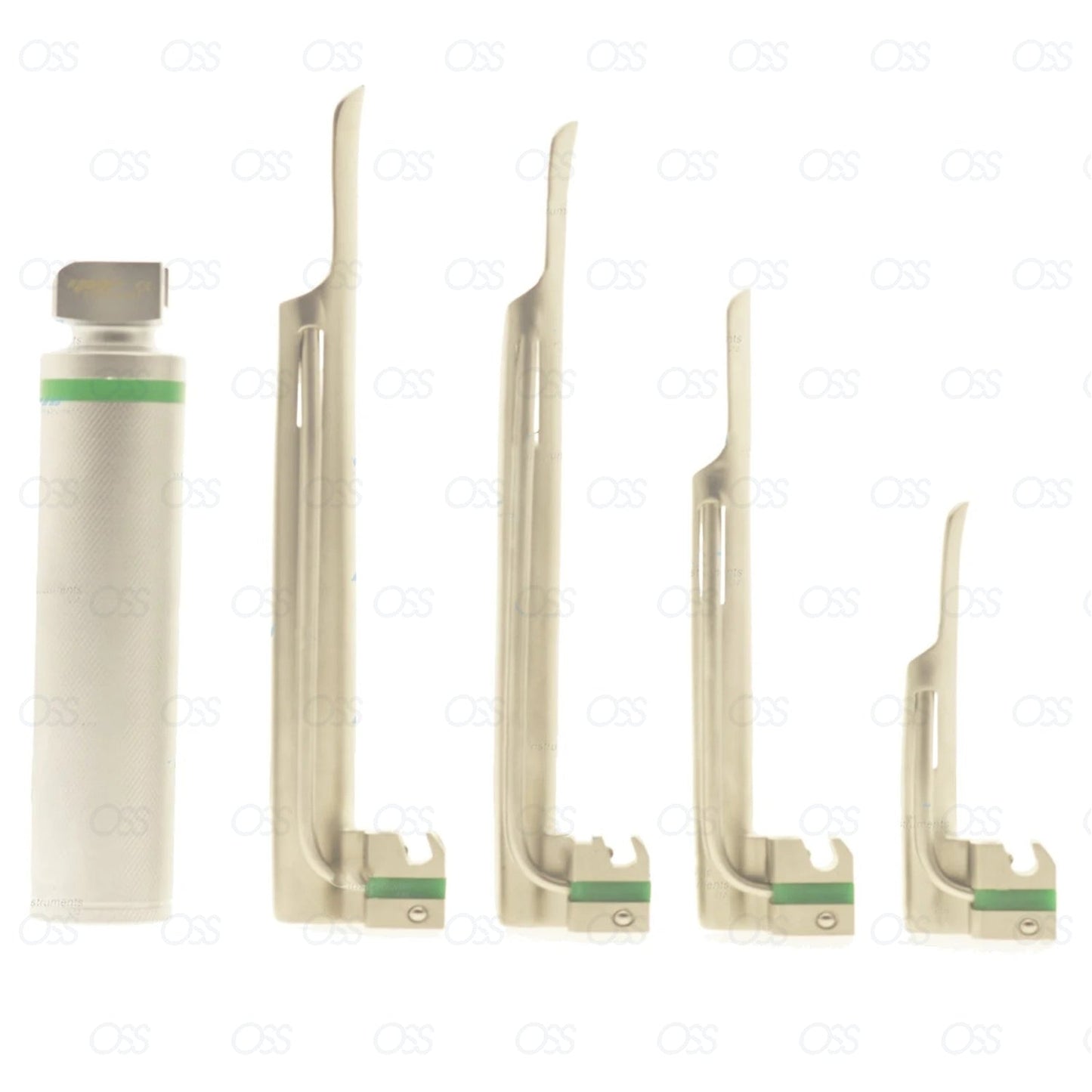 Miller Laryngoscope with Fibre Optic 4-Blade Set Diagnostic Conventional Superior Illumination for Safe Airway