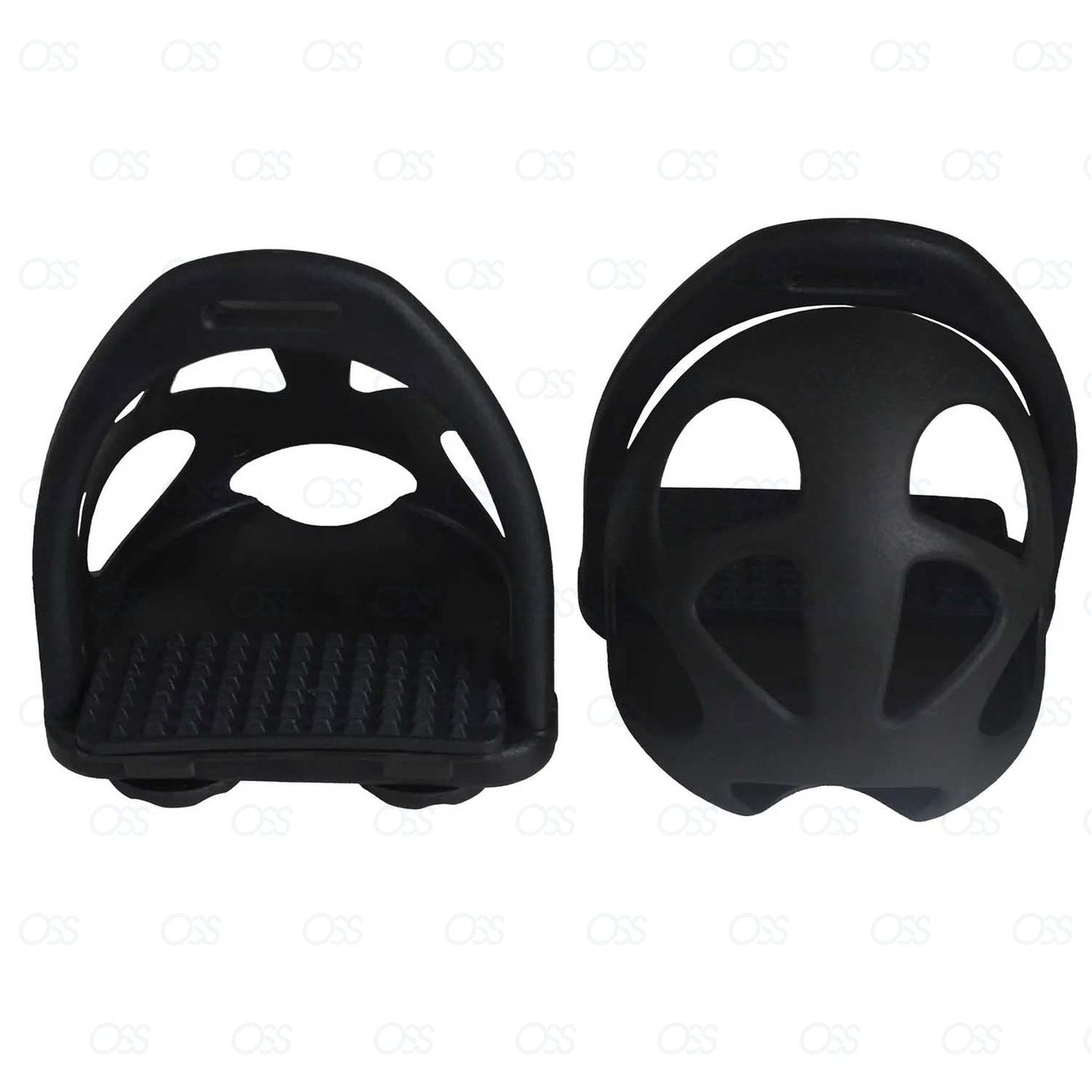 Pair of Safety Toe Cage Stirrups Durable Plastic Lightweight Matrix Stirrups