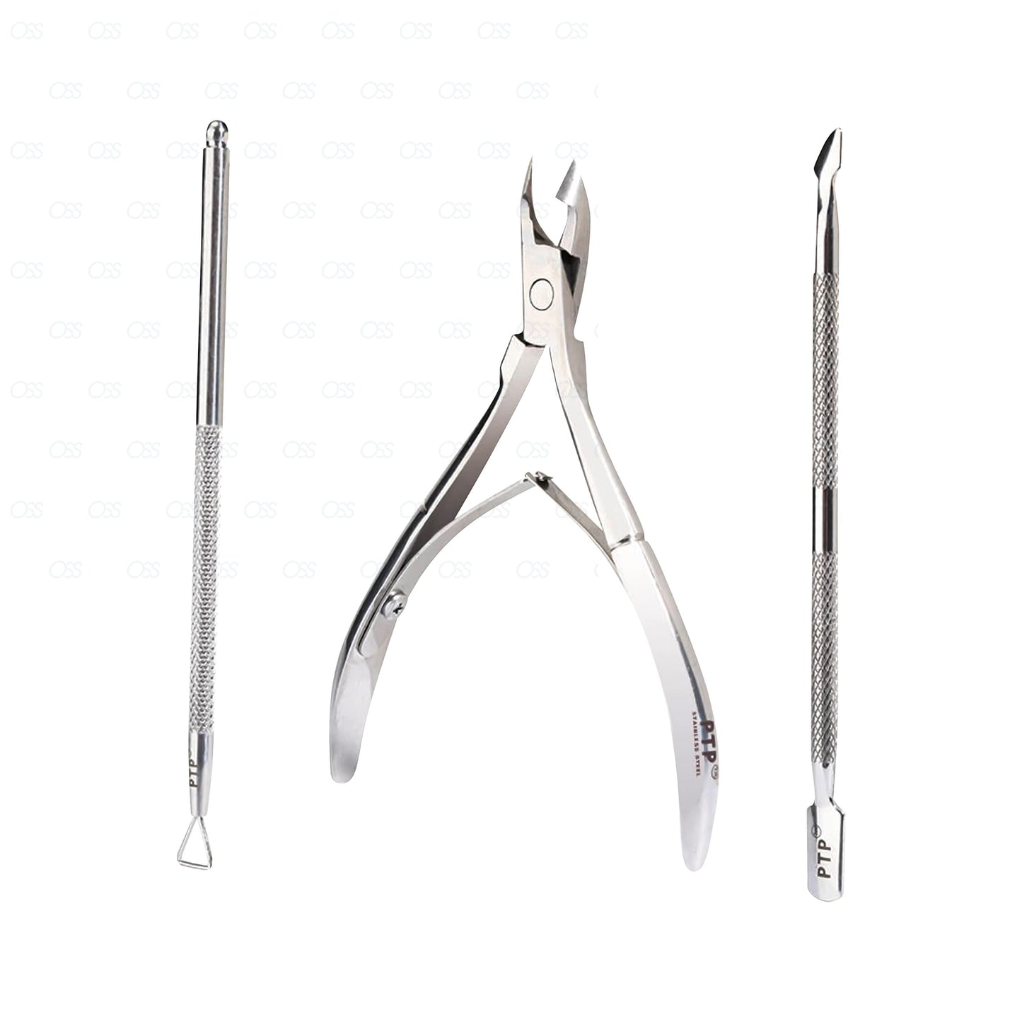 Professional Cuticle Pusher and Trimmer, UV Gel Nail Polish Remover Cuticle Remover, German German Made Stainless Steel Nail Art Tools, Double-Ended Manicure Scraper