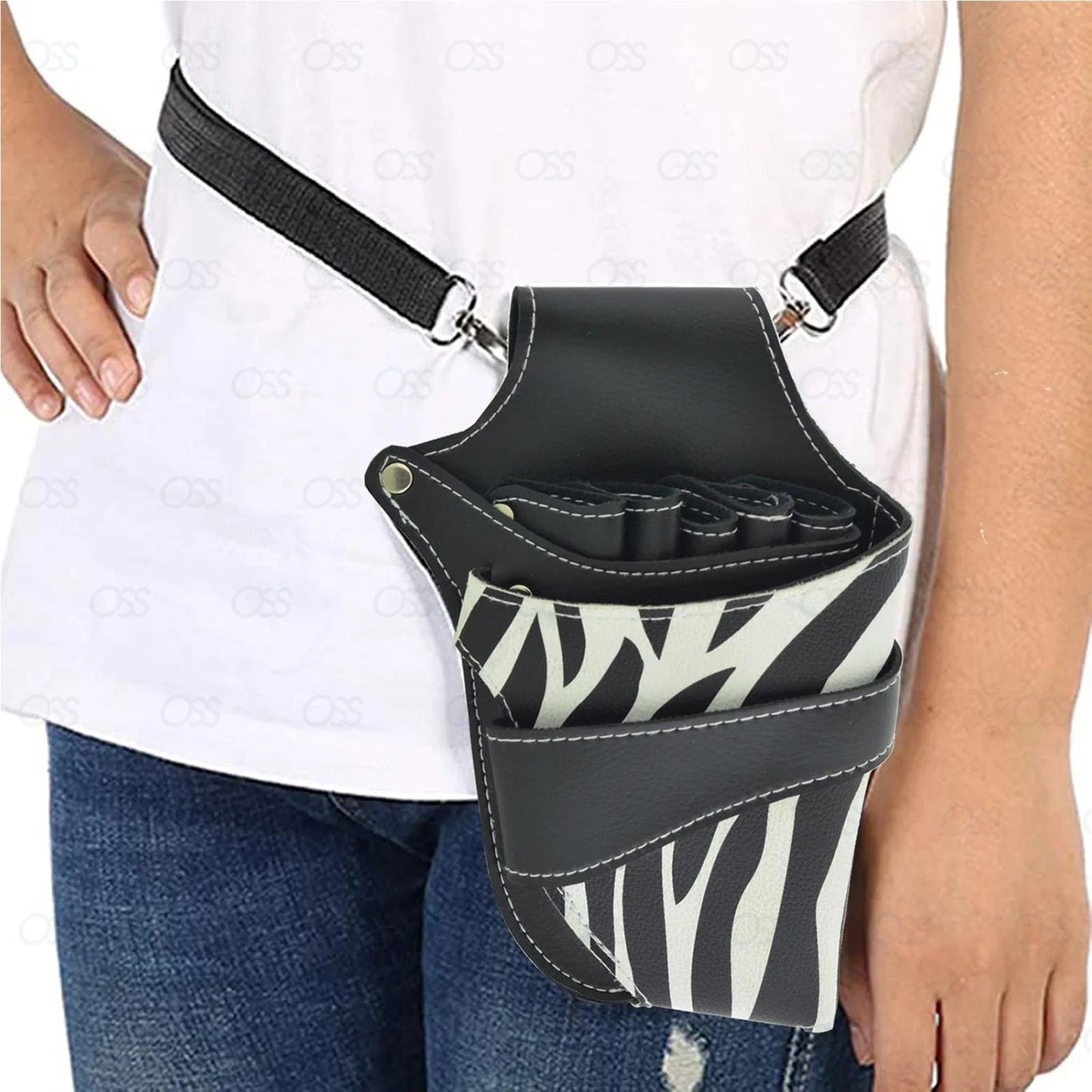 Hairdressing Scissors Barber Scissors Hair Scissors Salon Spa Cutting Thinning Shears 5.5' Holster Pouch Set