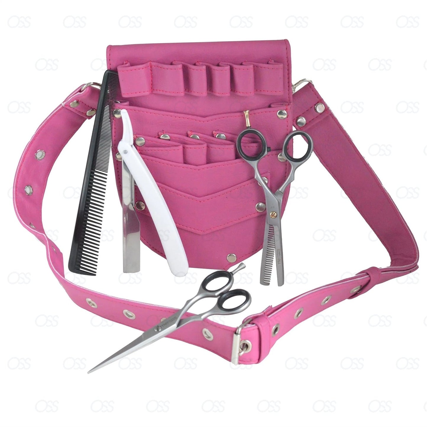 Hairdressing Scissors Barber Scissors Hair Scissors Salon Spa Cutting Thinning Shears 5.5' Holster Pouch Set