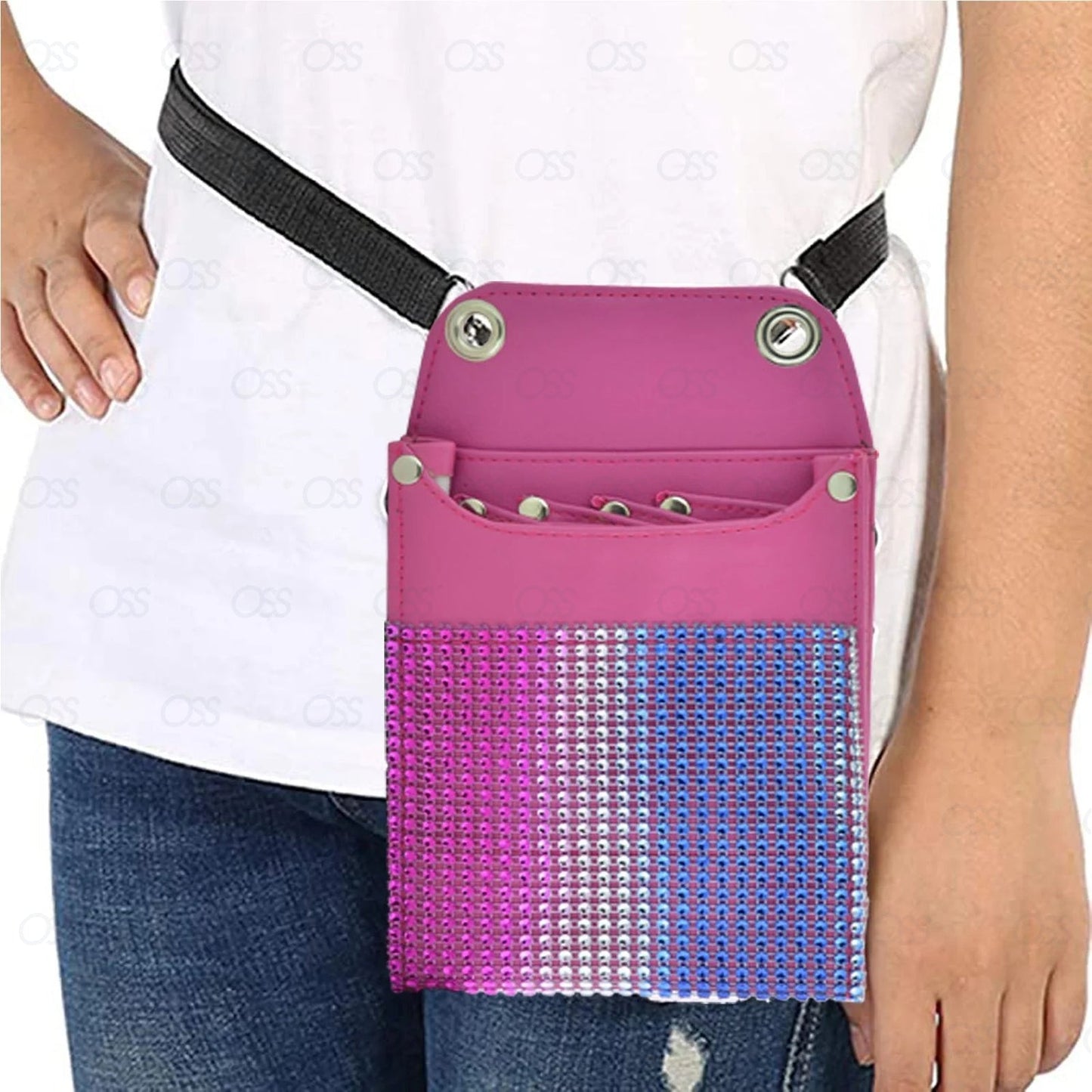 Hairdressing Scissors Barber Scissors Hair Scissors Salon Spa Cutting Thinning Shears 5.5' Holster Pouch Set