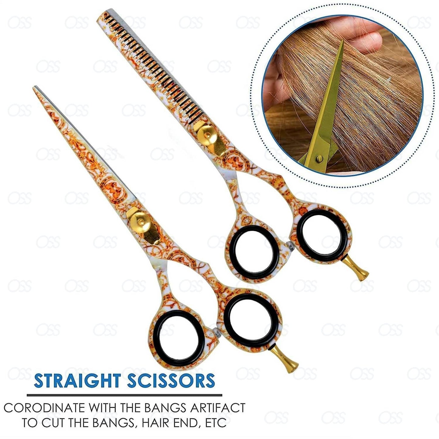 Professional Hairdressing Scissors Set (6 Inch) Hair Cutting Scissor & Thinning Scissor With Case – Perfect for Men, Women, Children, and Adults