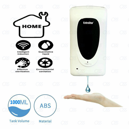 1000ml Automatic IR Sensor Touchless Soap Liquid Dispenser Hands Free Bathroom