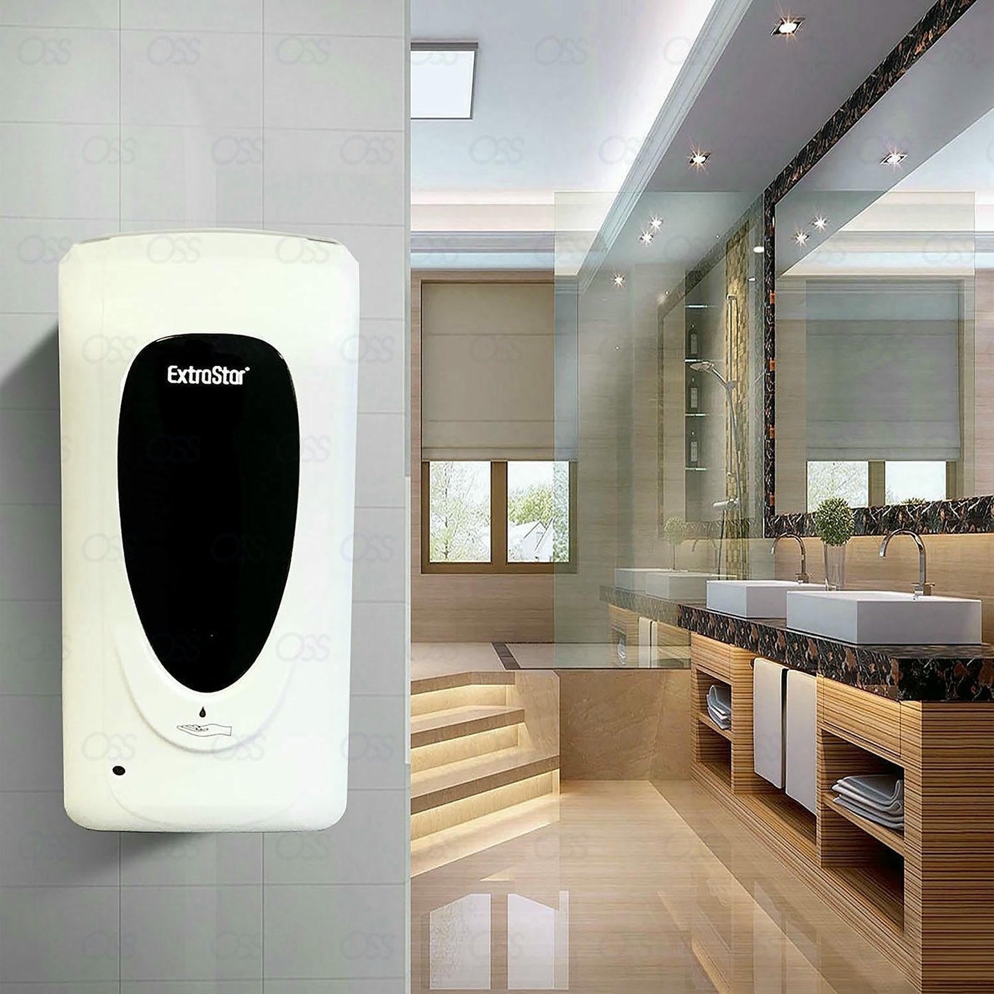 1000ml Automatic IR Sensor Touchless Soap Liquid Dispenser Hands Free Bathroom