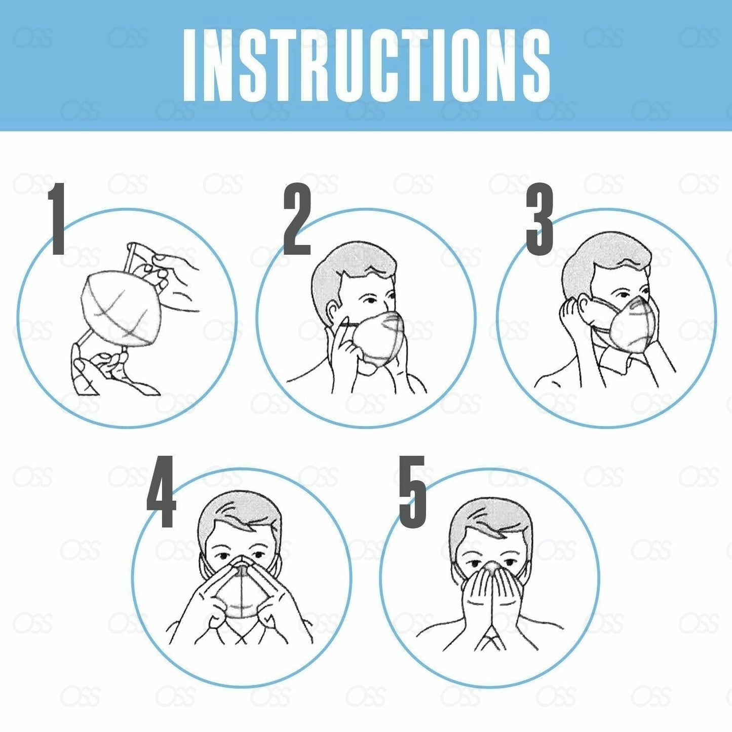 10 Professional Face Mask FFP2 KN95 N95 Anti Bacterial Pollen Droplet