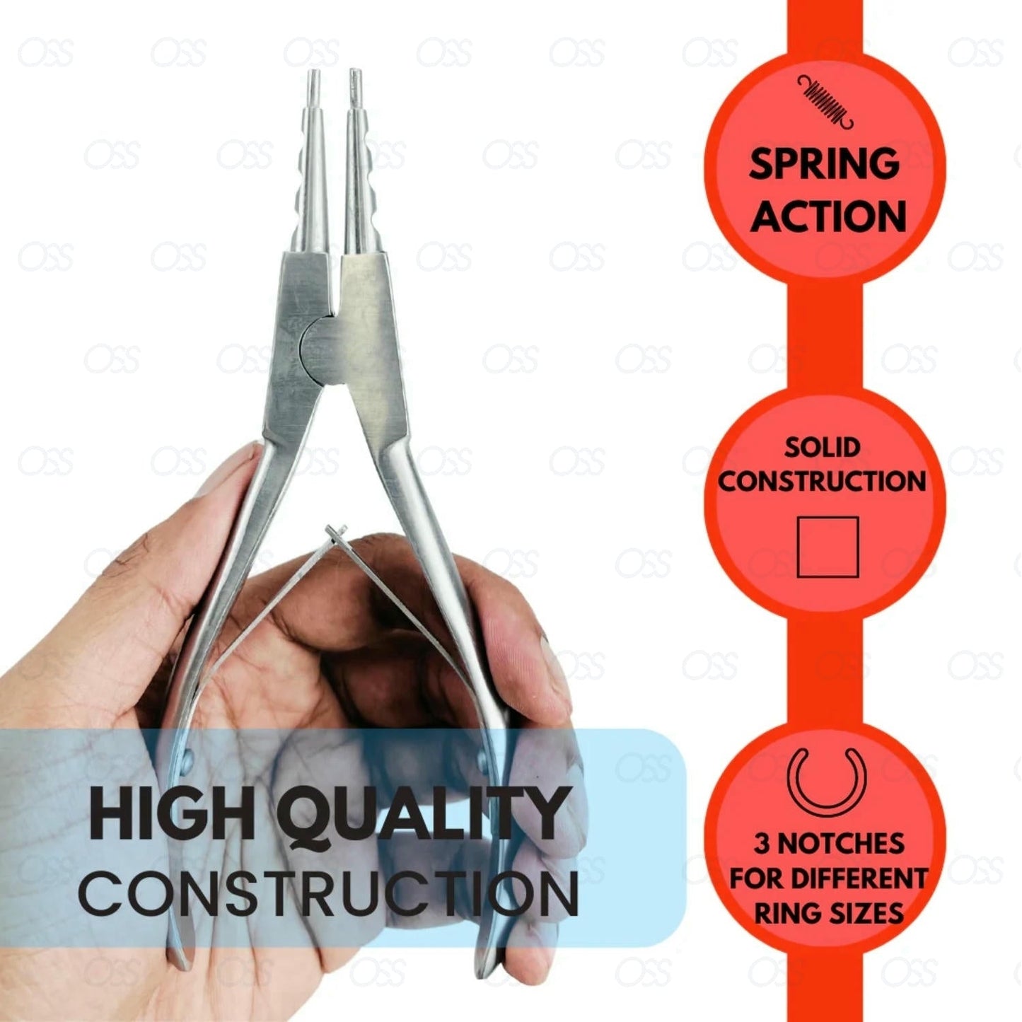 10" Piercing Tool BCR Body Ring OPENER Pliers Jewelers Stainless Steel CE