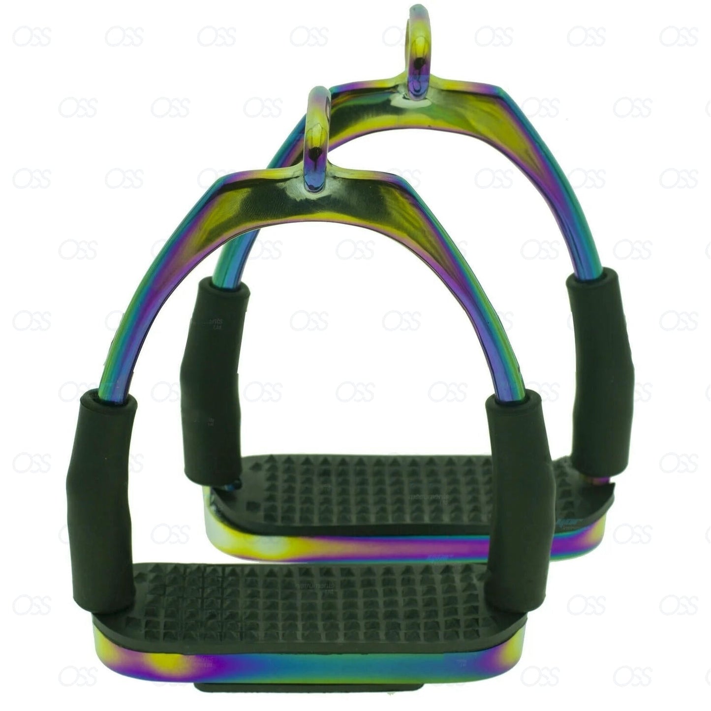 FLEXI SAFETY STIRRUPS HORSE RIDING BENDY IRONS STAINLESS STEEL MULTI