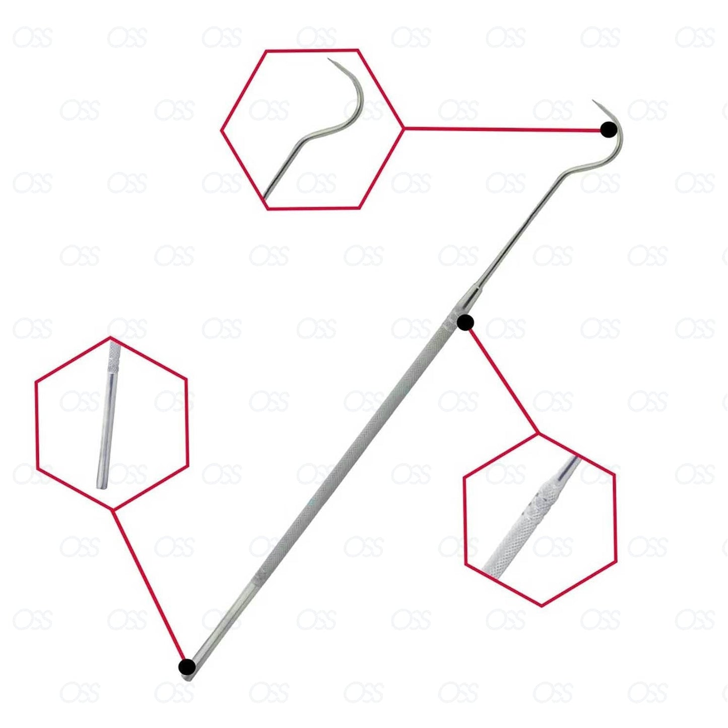 15" Equine Horse Dental Mouth Probe Scaler Explorer Pick Veterinary Scaler Kit