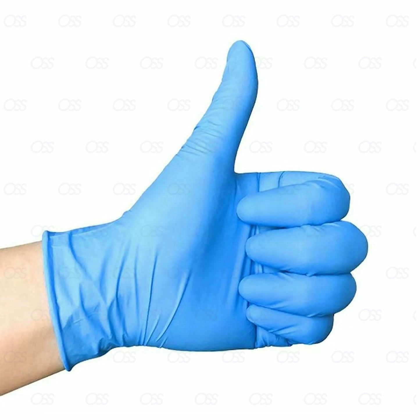 1Above_Pack of 200 Disposable Vinyl Nitrile Gloves | Powder Free | Extra Strong | multi-Purpose | Colour - Blue | UK Seller(Large Size)