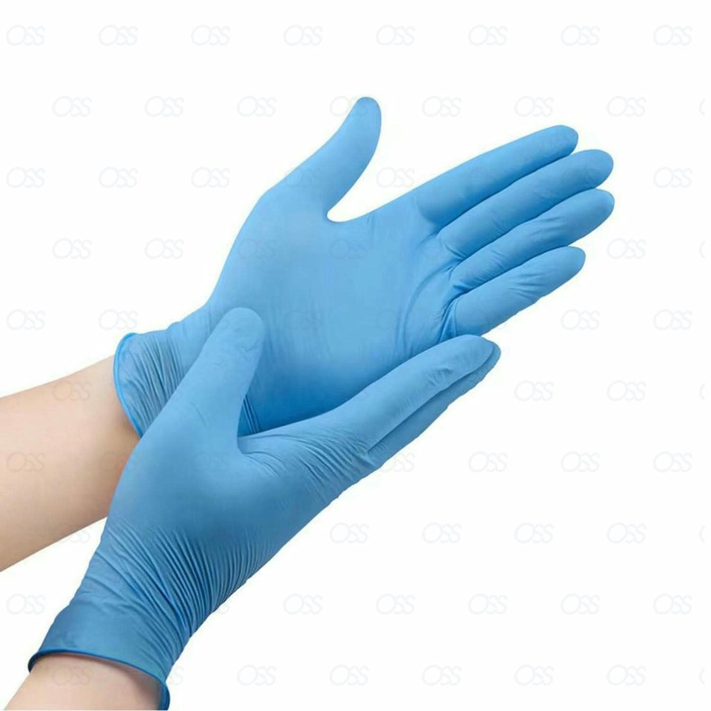 1Above_Pack of 200 Disposable Vinyl Nitrile Gloves | Powder Free | Extra Strong | multi-Purpose | Colour - Blue | UK Seller(Large Size)