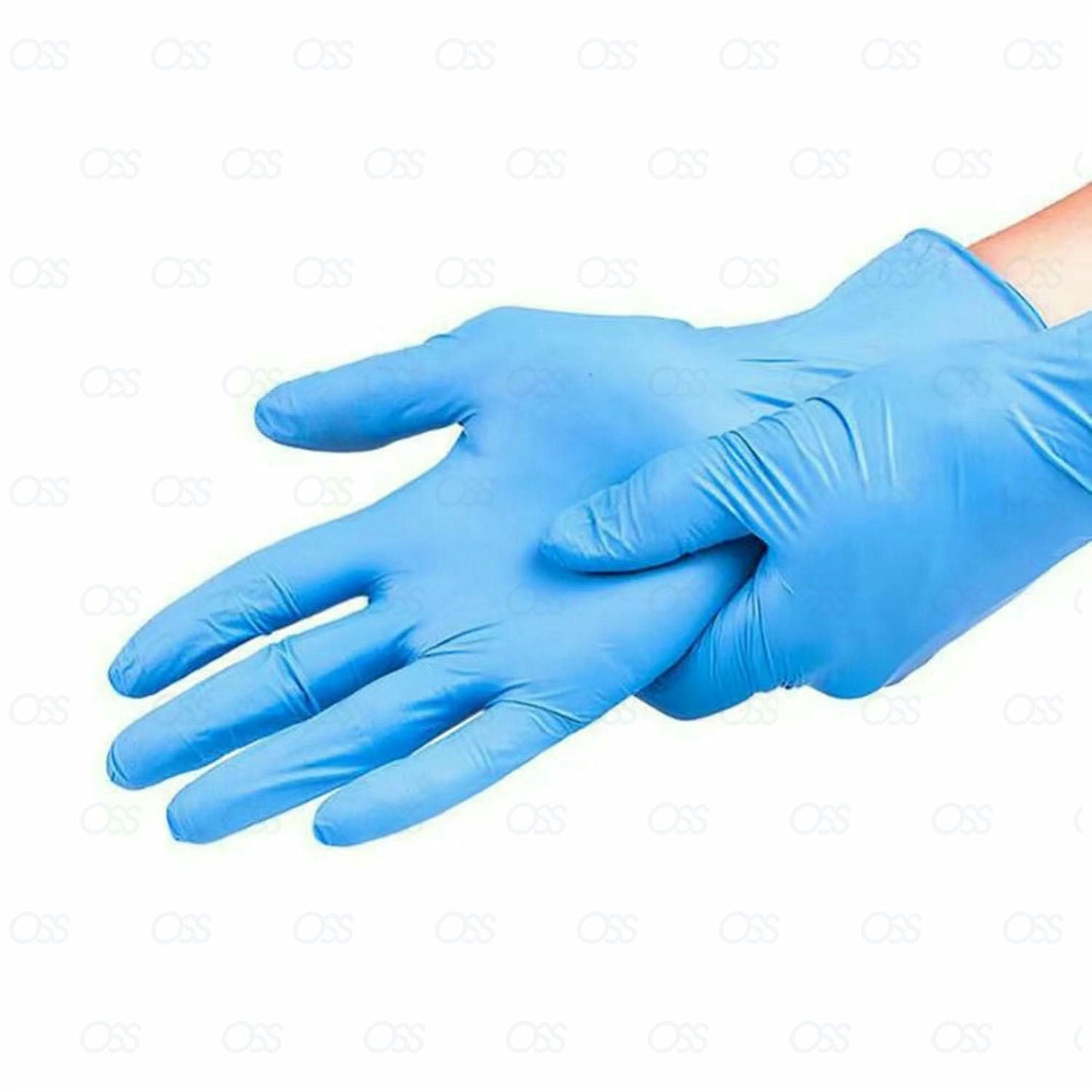 1Above_Pack of 200 Disposable Vinyl Nitrile Gloves | Powder Free | Extra Strong | multi-Purpose | Colour - Blue | UK Seller(Large Size)