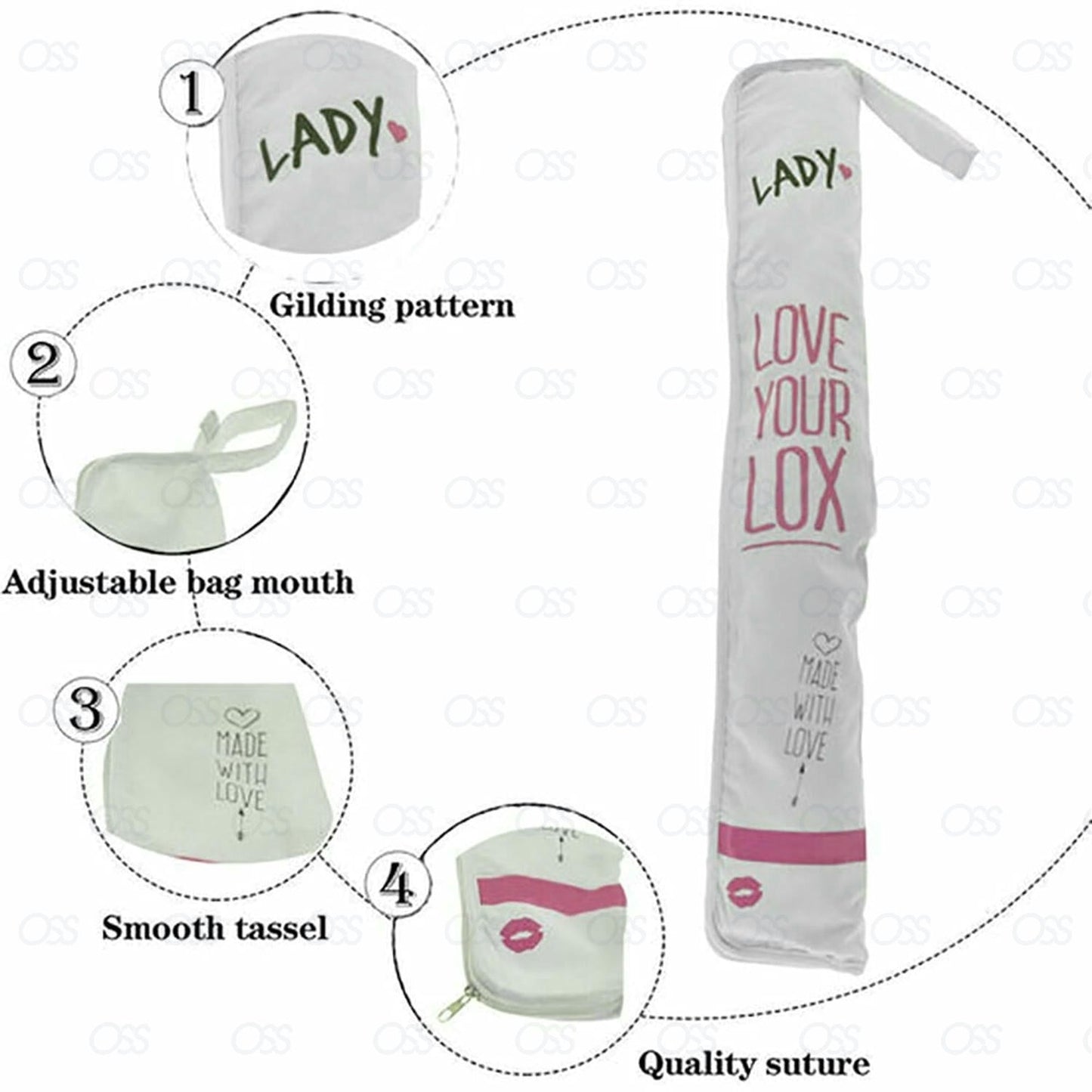 1/2Pcs Foldable Wig Storage Bag Hair Tools Hair Hanger Hanging Pouch Organizer