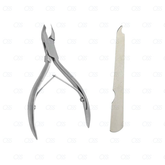 2X Stainless Steel Nail Cuticle Cutter Spoon Pusher Remover Nipper Clipper Tools