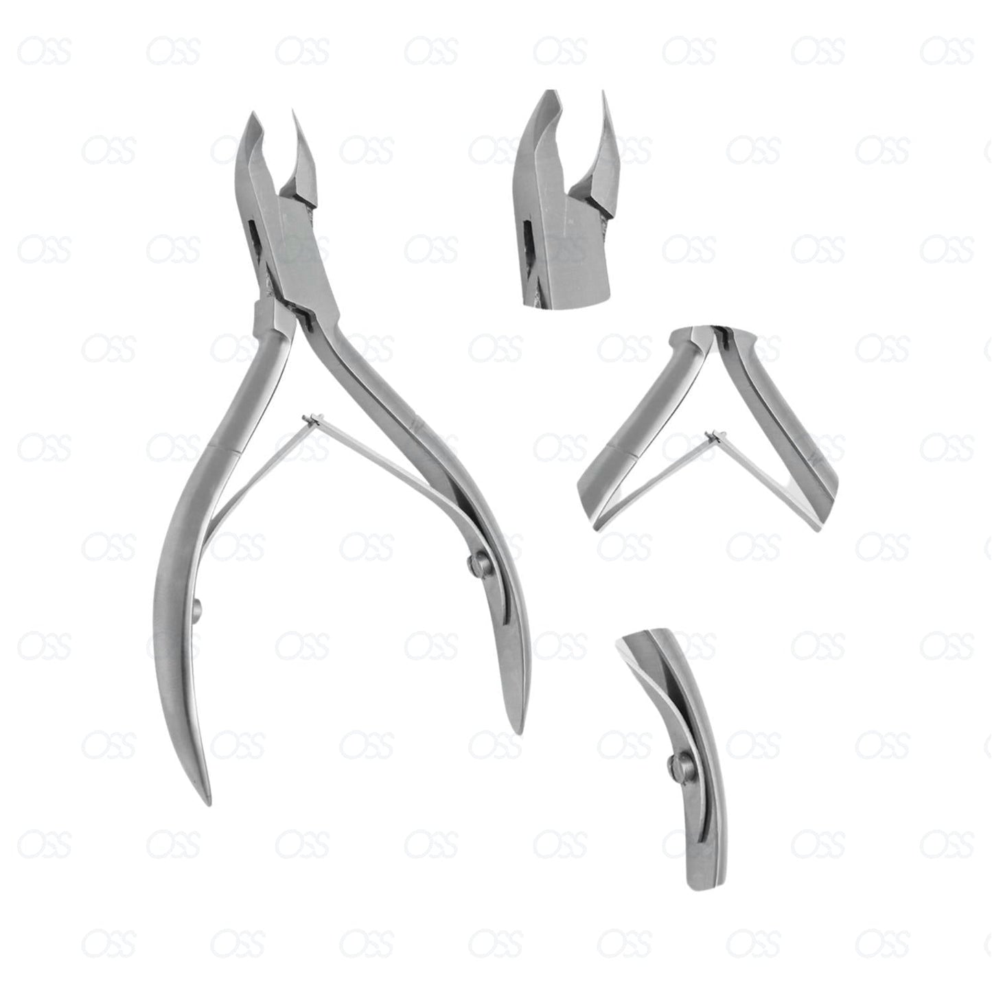 2X Stainless Steel Nail Cuticle Cutter Spoon Pusher Remover Nipper Clipper Tools