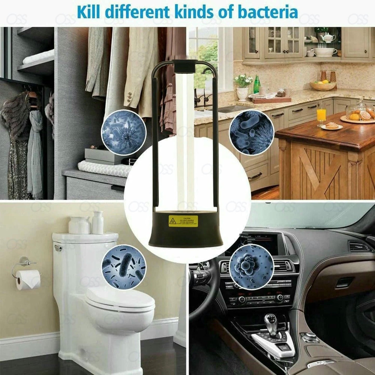 36W UV Germicidal Lamp Remote Control UV Sterilization Lights Disinfection Lamp